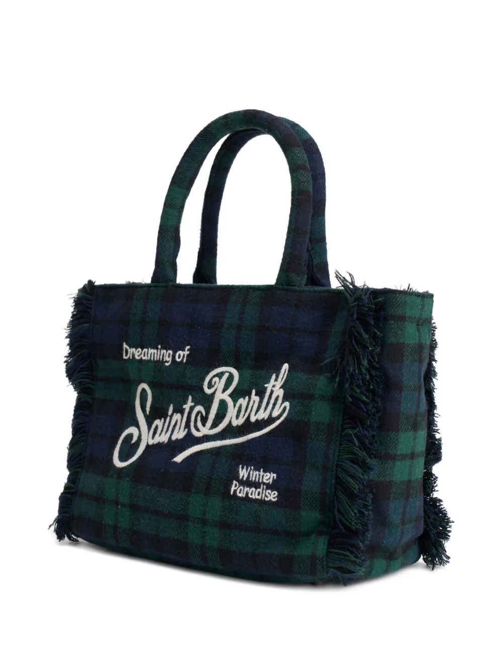 MC2 Saint Barth Shopper met tartan ruit Blauw