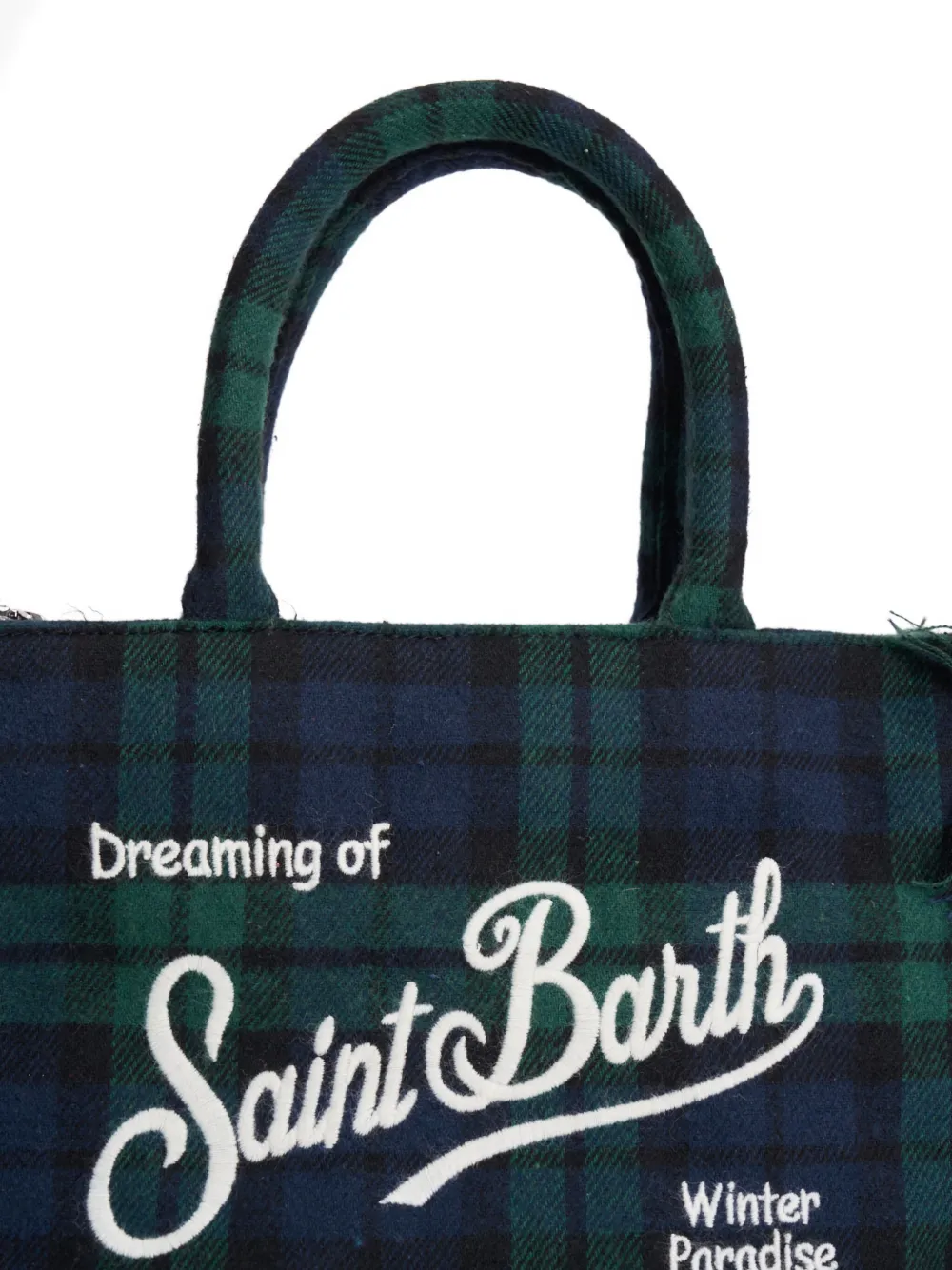 MC2 Saint Barth Shopper met tartan ruit Blauw