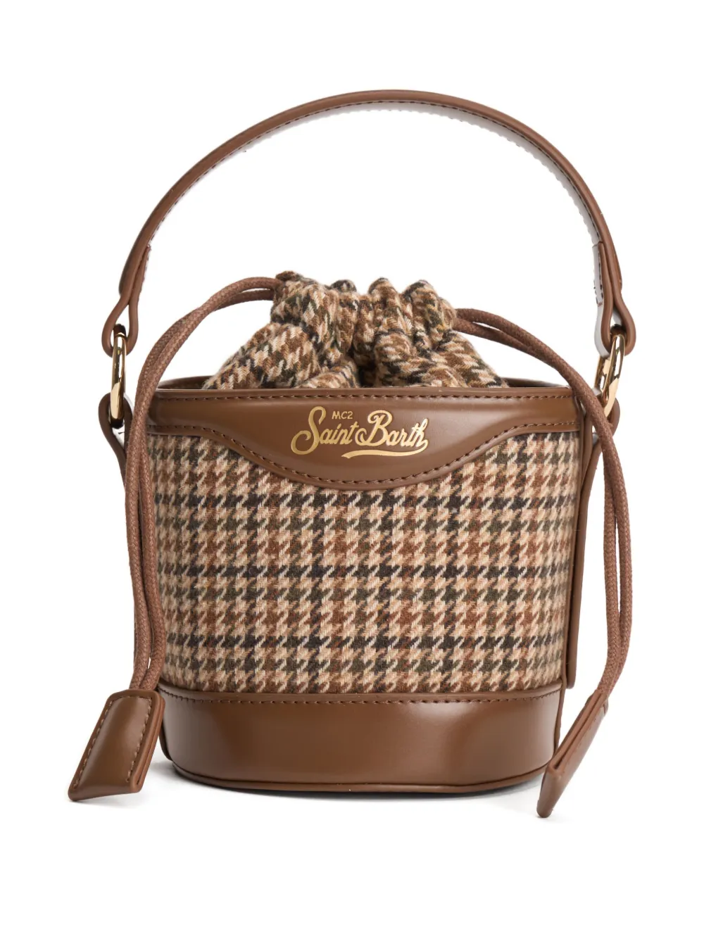 Mc2 Saint Barth Drawstring Bucket Bag In Brown