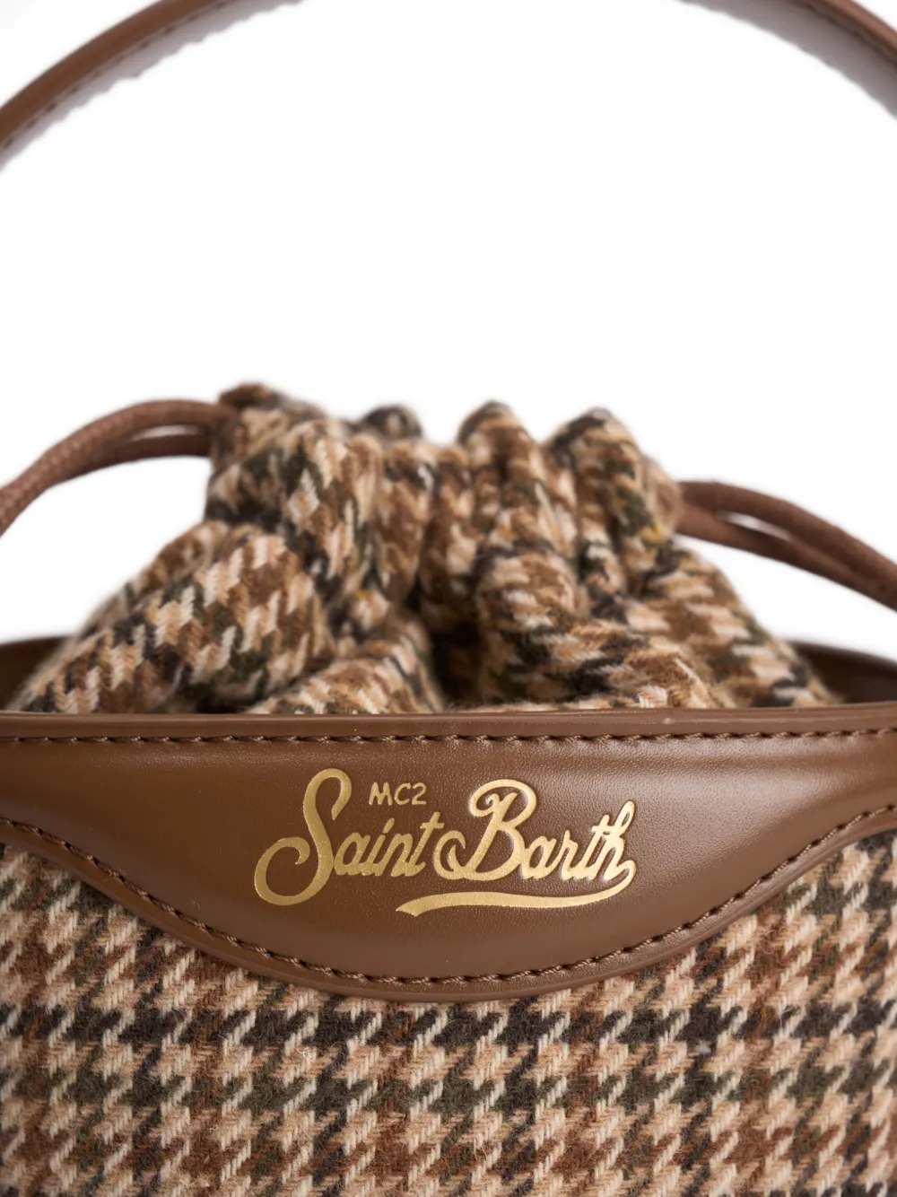Mc2 Saint Barth Drawstring Bucket Bag In Brown
