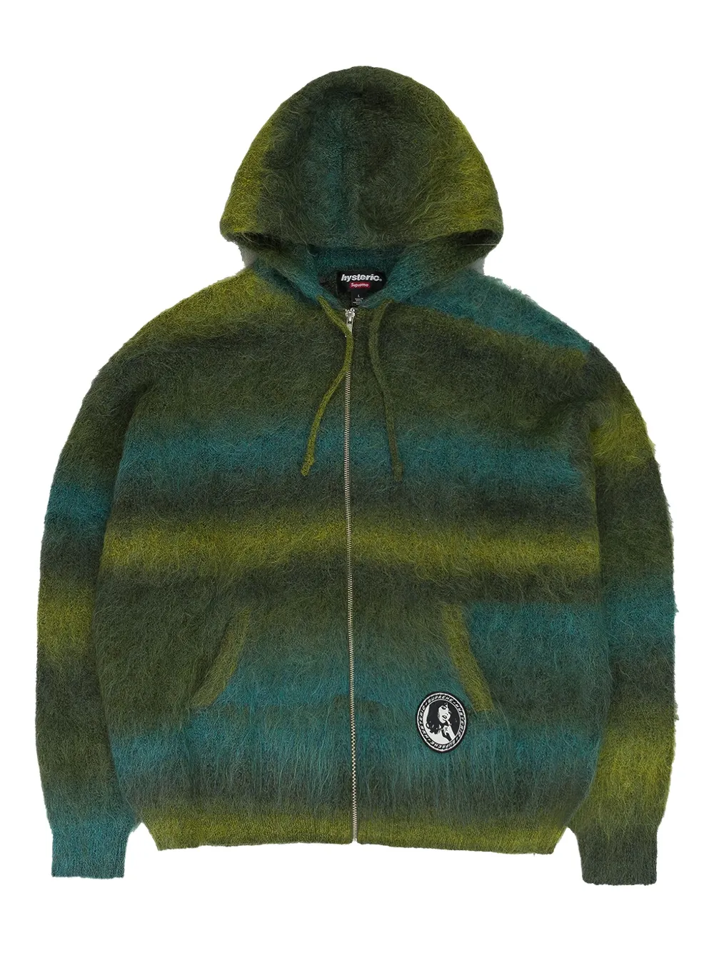 Supreme hoodie con cierre en colaboración con Hysteric Glamour | verde | Image 1