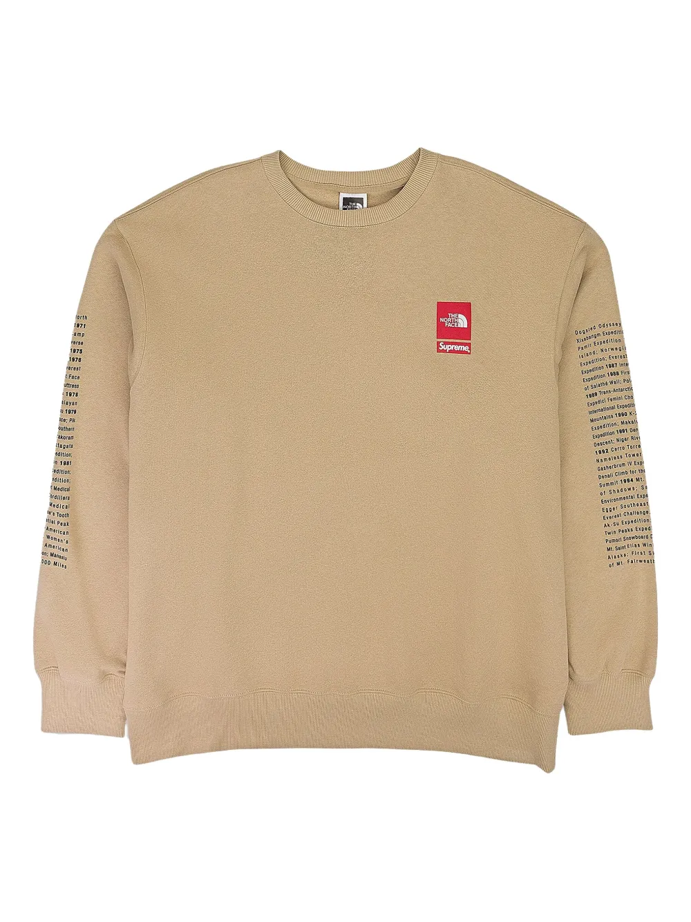 Supreme sudadera con cuello redondo en colaboración con The North Face | neutro | Image 1