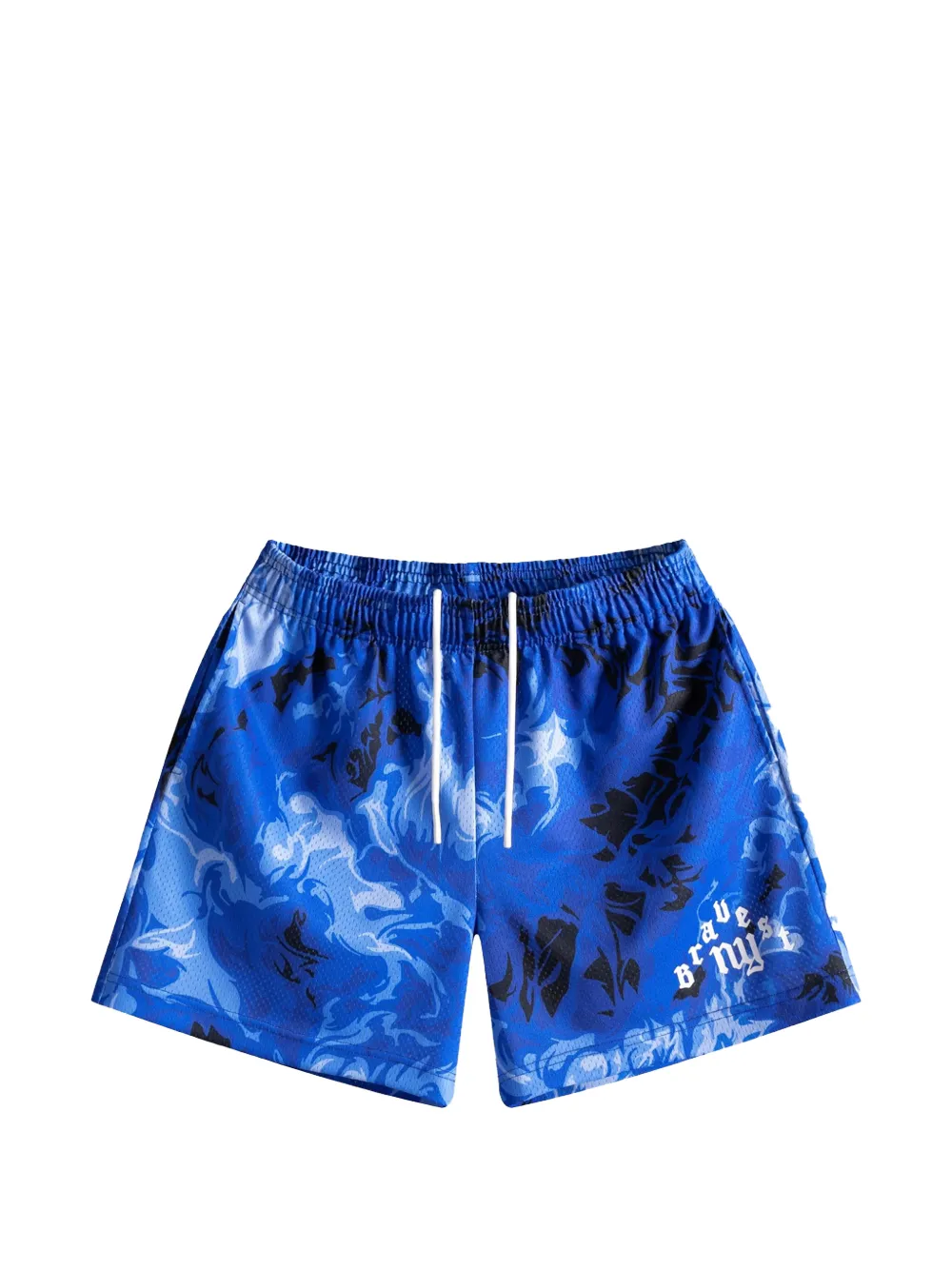 Bravest Studios Inferno graphic-print track shorts - Blu