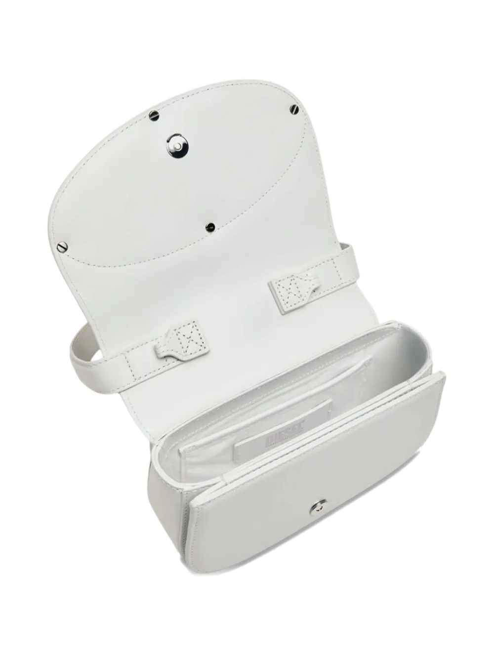 Diesel 1DR schoudertas met logoplakkaat Wit