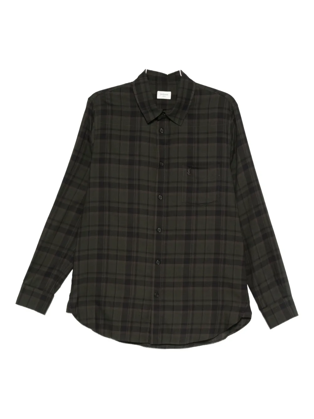 Saint Laurent camisa con cuadros estampados | verde | Image 1