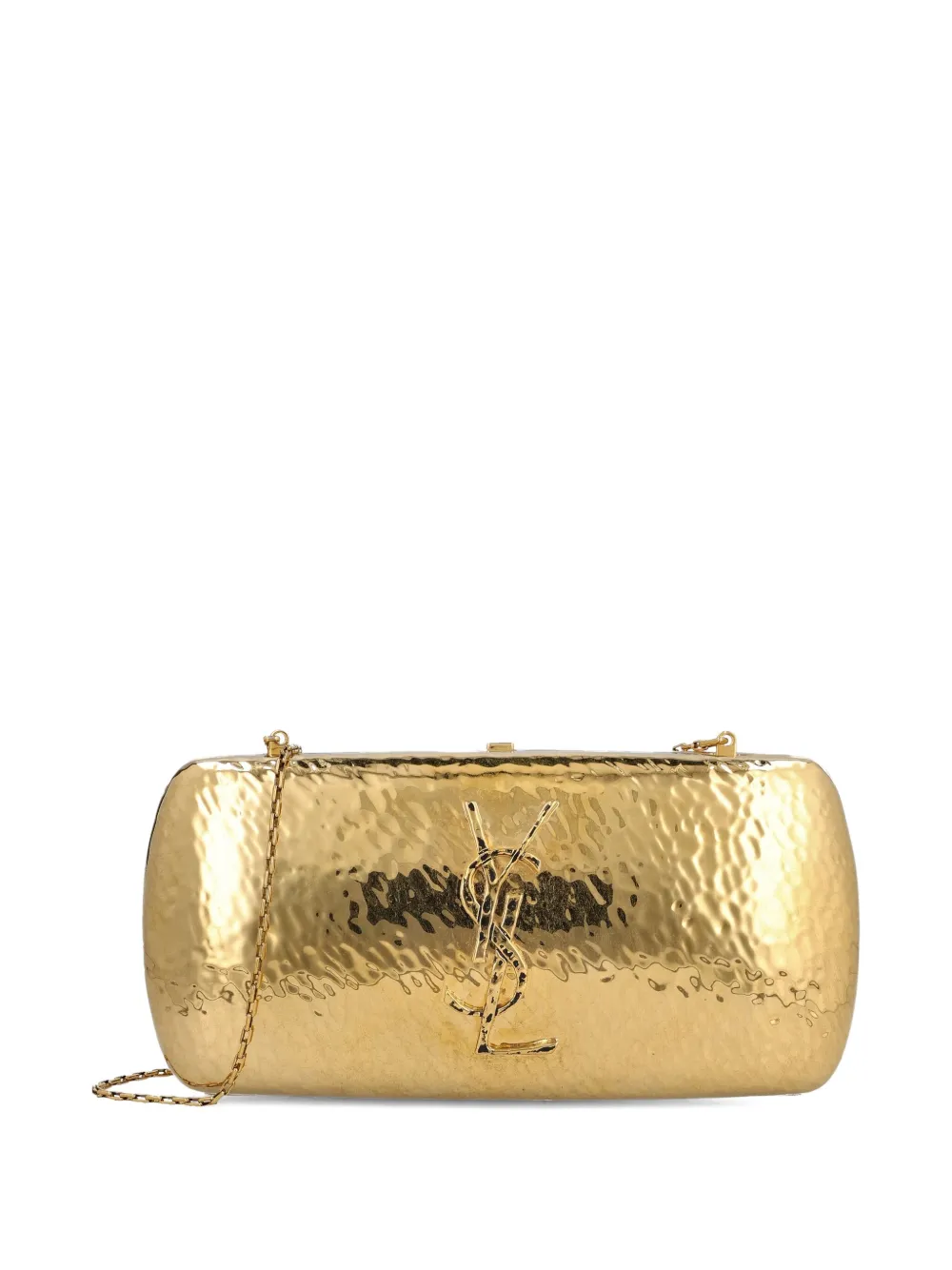 Saint Laurent Cassandre Clutch Bag In Gold