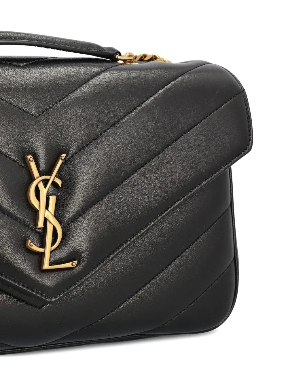 Saint Laurent Matelassé Shoulder Bag In Black