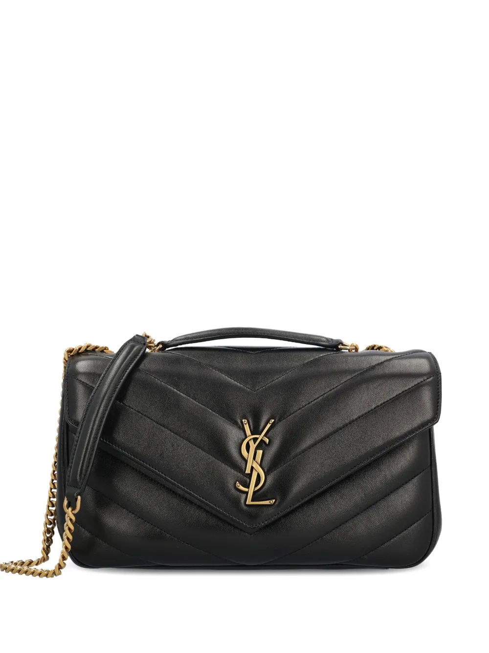 Saint Laurent Matelassé Shoulder Bag In Black