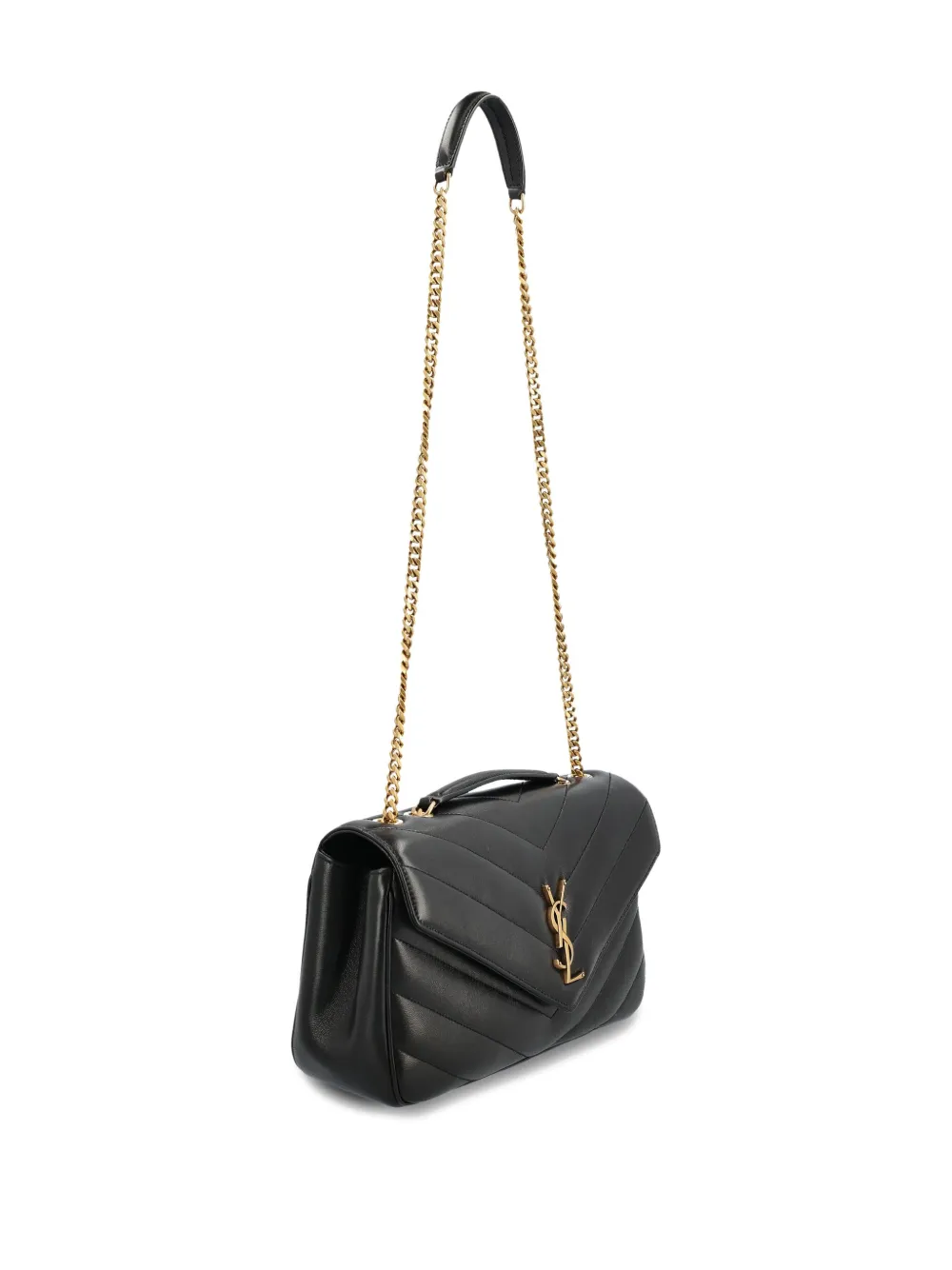 Saint Laurent Matelassé Shoulder Bag In Black