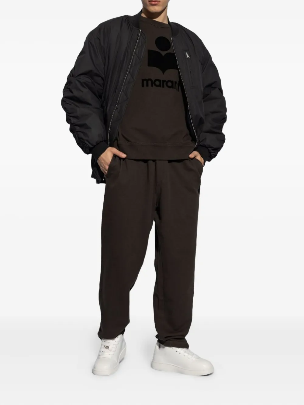 MARANT Mikoy logo crew-neck sweatshirt - Zwart
