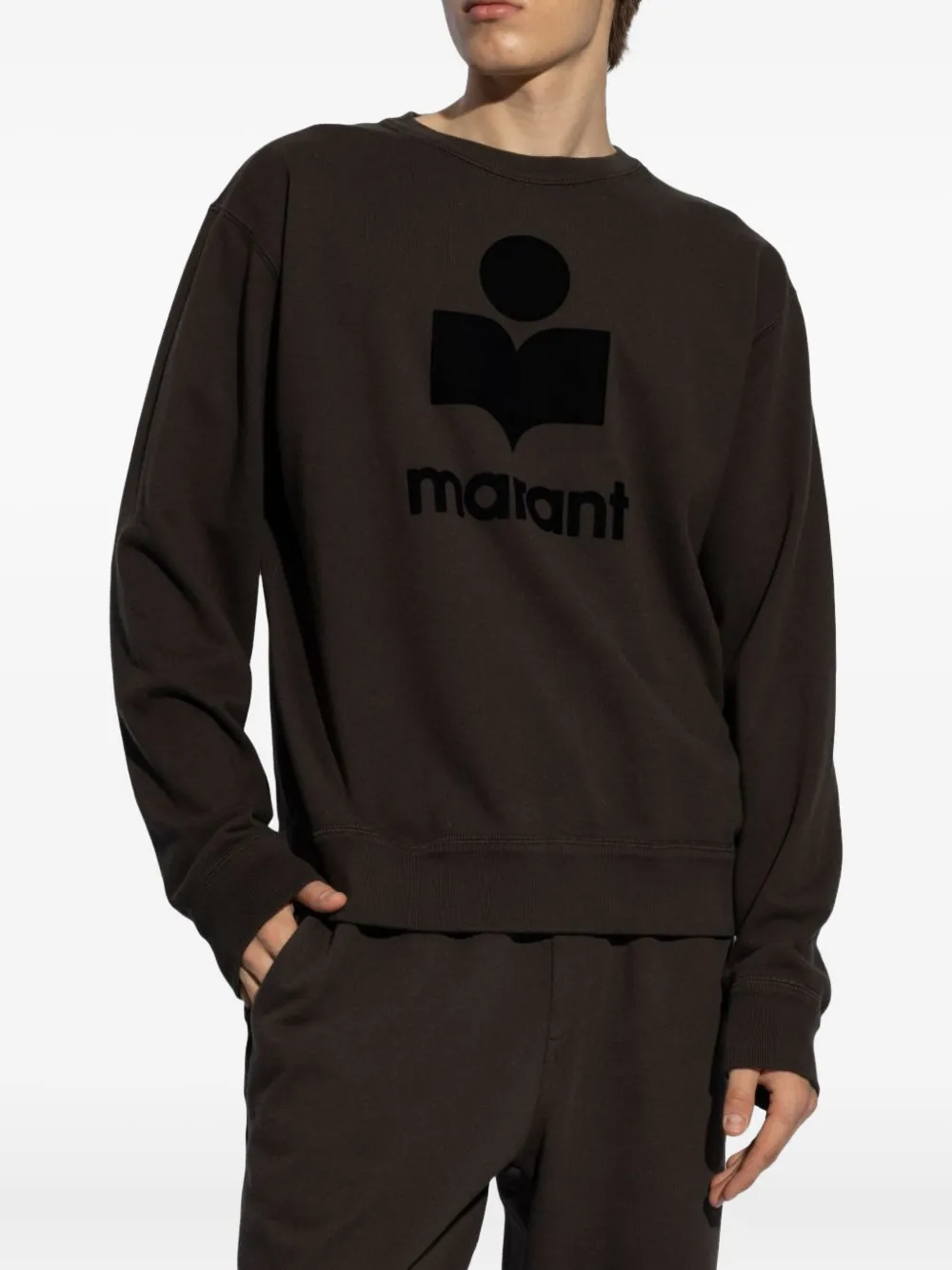 MARANT Mikoy sweater met ronde hals en logo Zwart