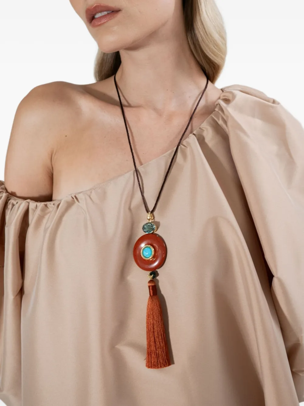Jennifer Behr Arizona Tassel Necklace In Blue