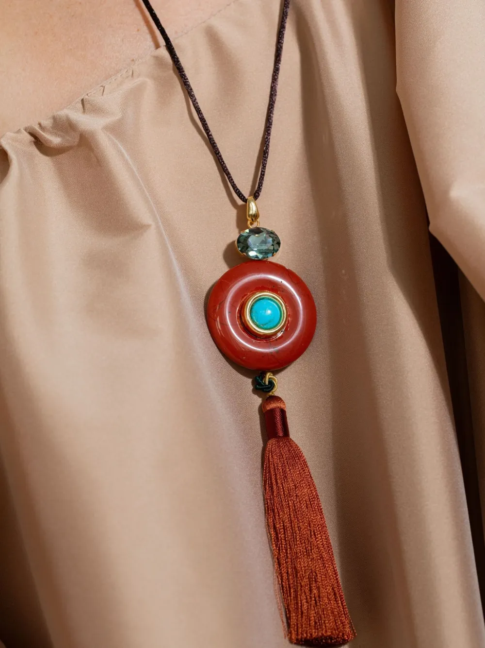 Jennifer Behr Arizona Tassel Necklace In Blue