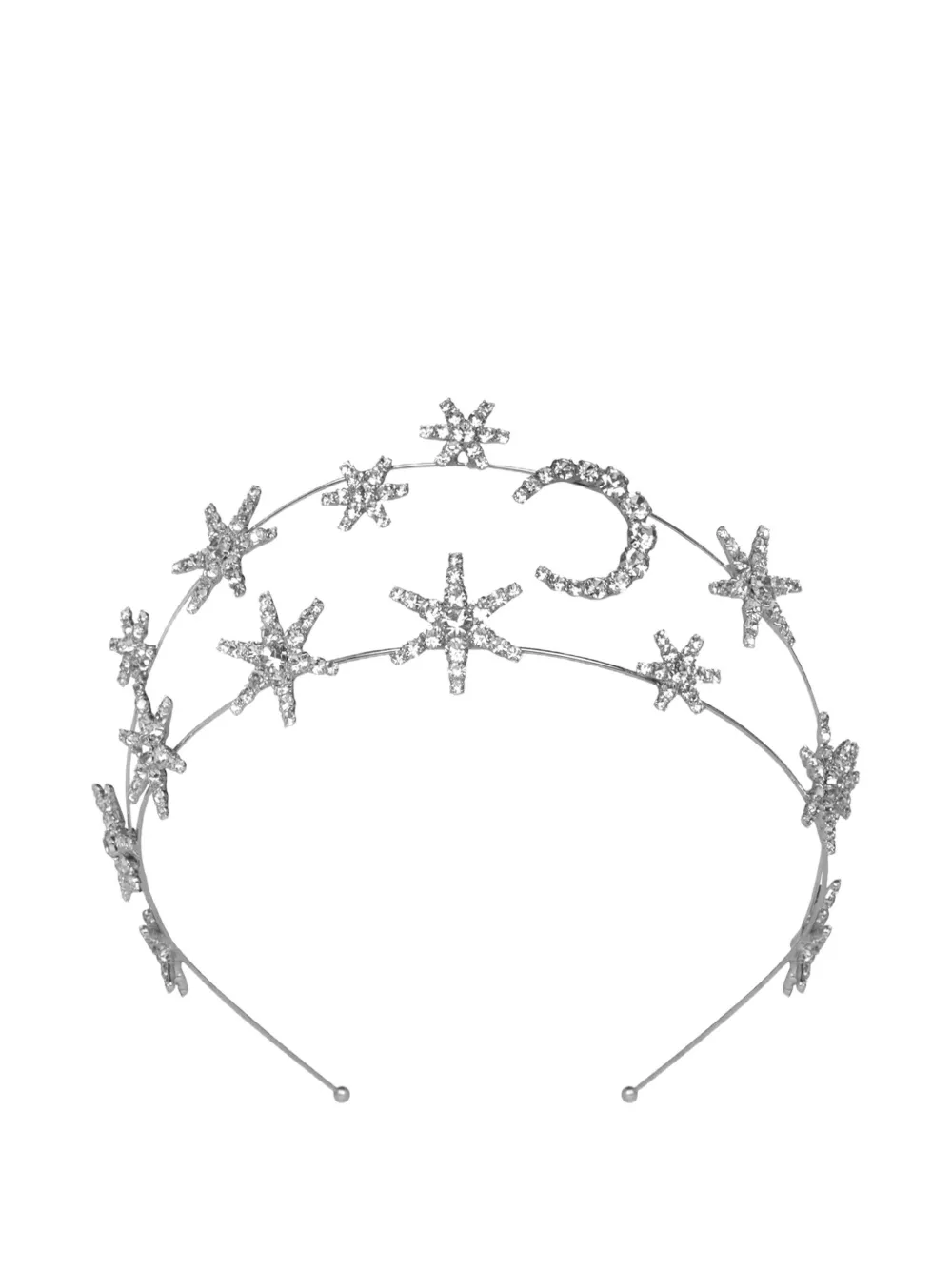 Jennifer Behr Tiara Celestina con stelle e luna - Argento