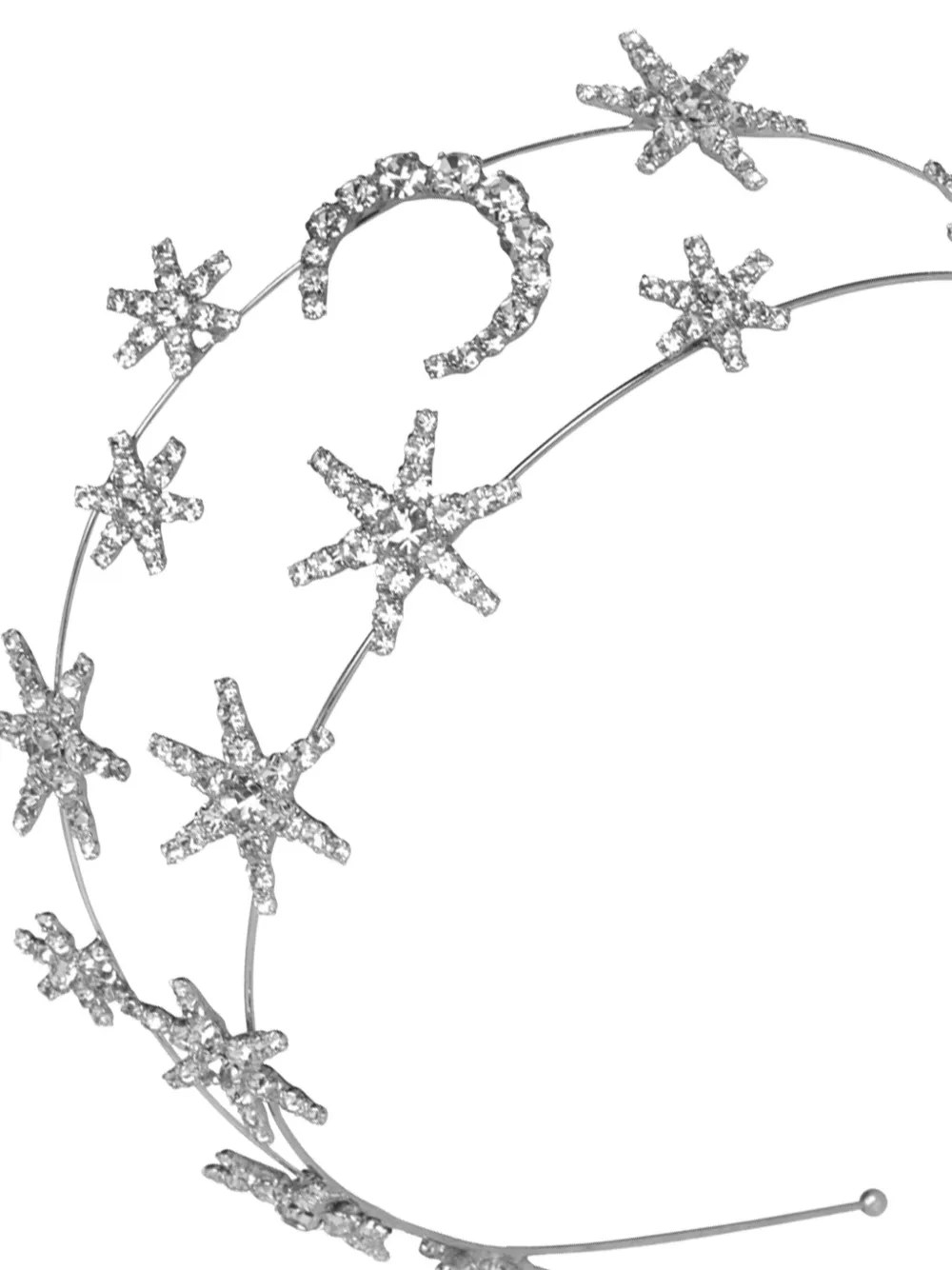 Jennifer Behr Celestina tiara met ster en maan Zilver