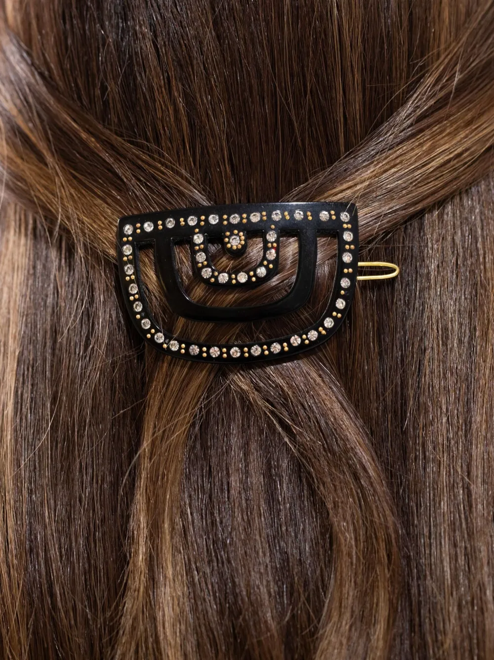 Jennifer Behr Becca haarspeld verfraaid met kristallen Zwart