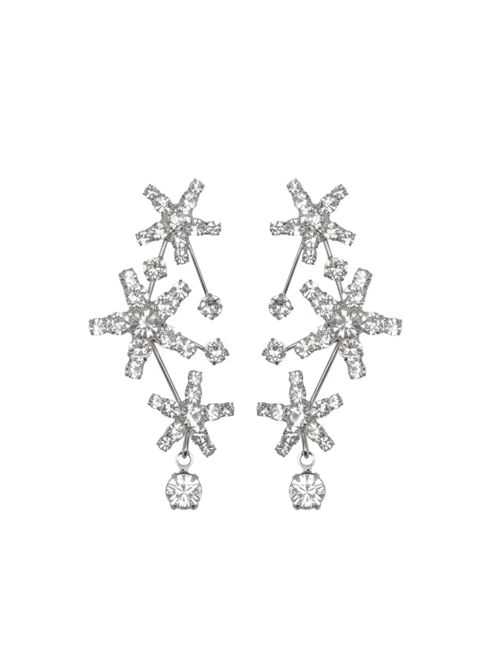 Jennifer Behr Orecchini Azar con cristalli - Argento