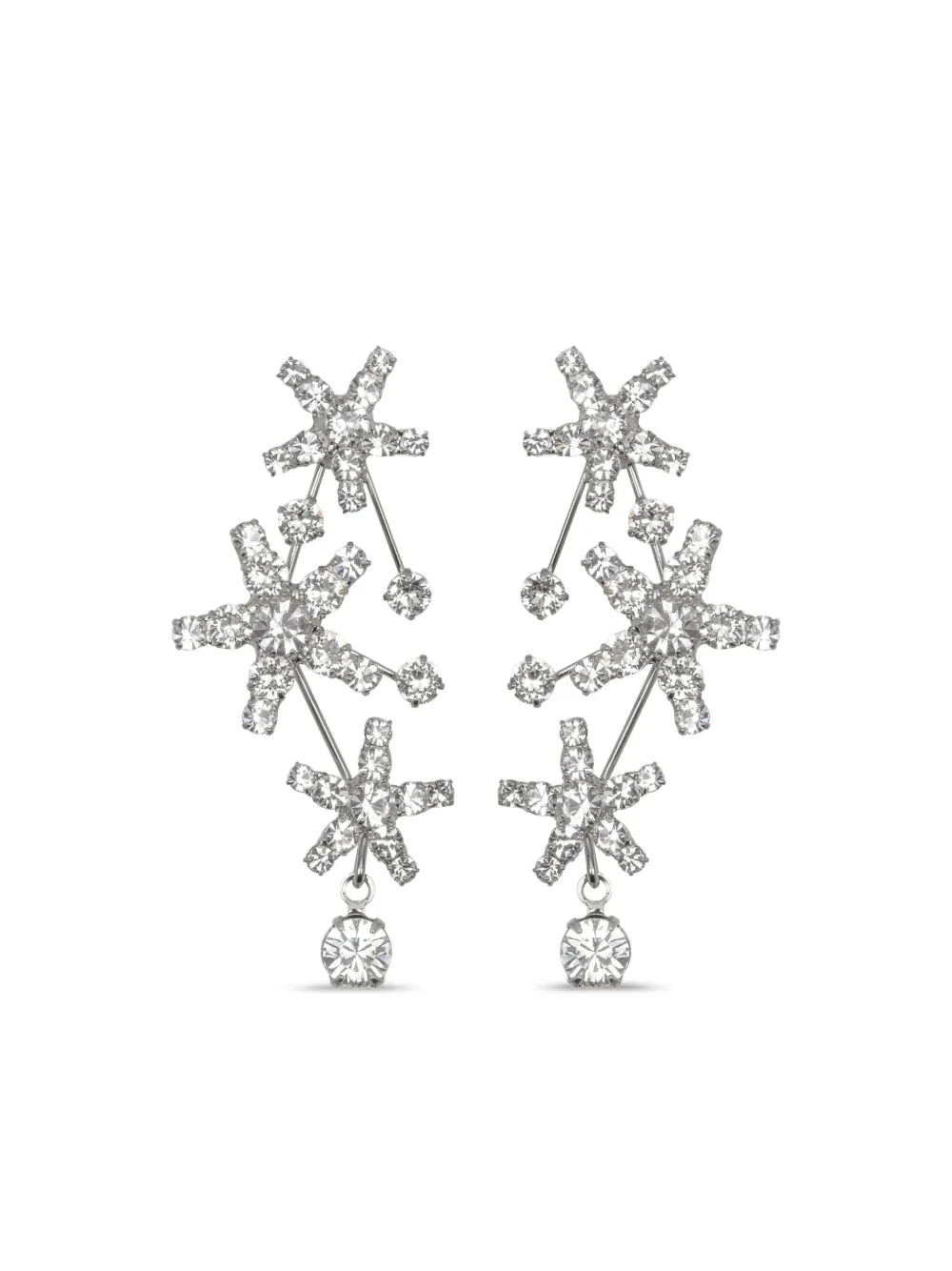 Jennifer Behr Orecchini Azar con cristalli - Argento