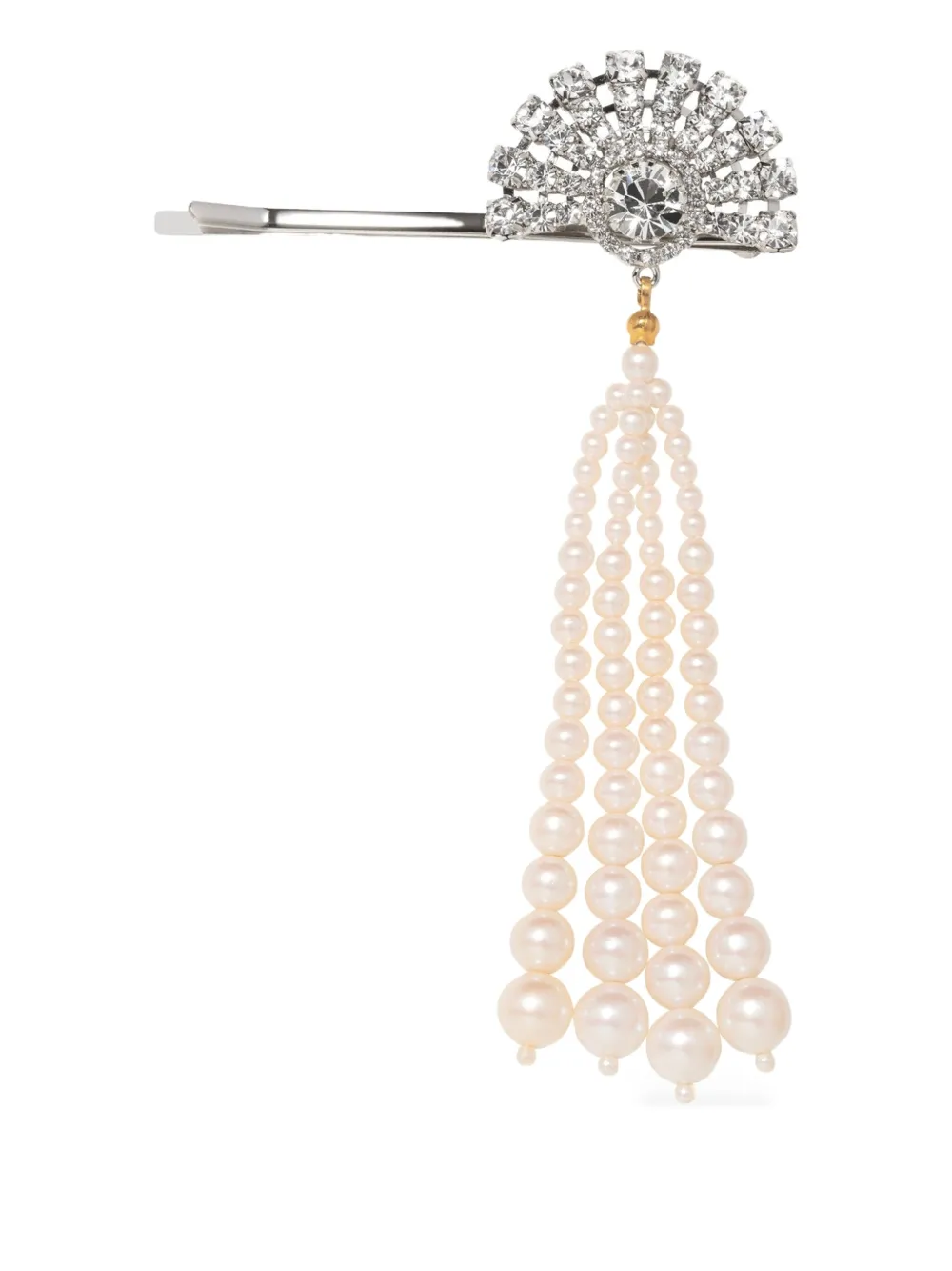 Jennifer Behr Winifred haarspeld met kristallen en parel Zilver