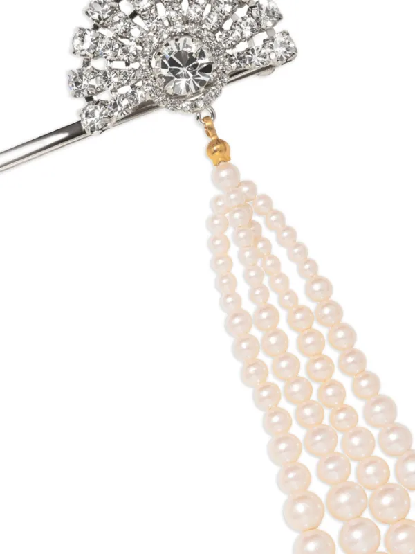 Jennifer Behr Crystal Pearl Winifred Bobby Pin | Silver  display picture 2