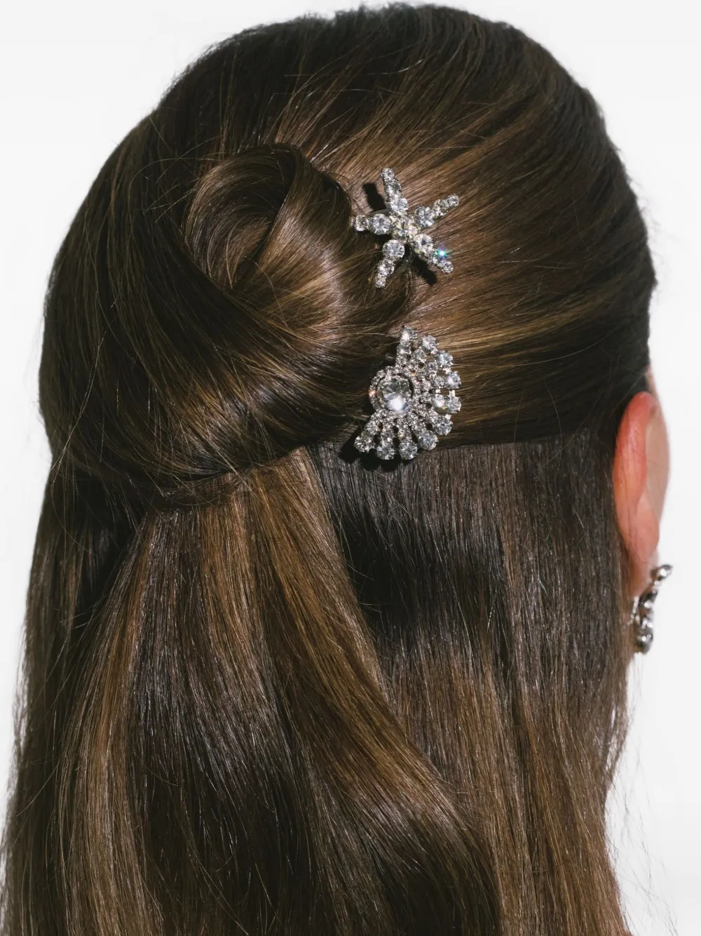 Jennifer Behr Crystal Lorene Hairpin In Brown