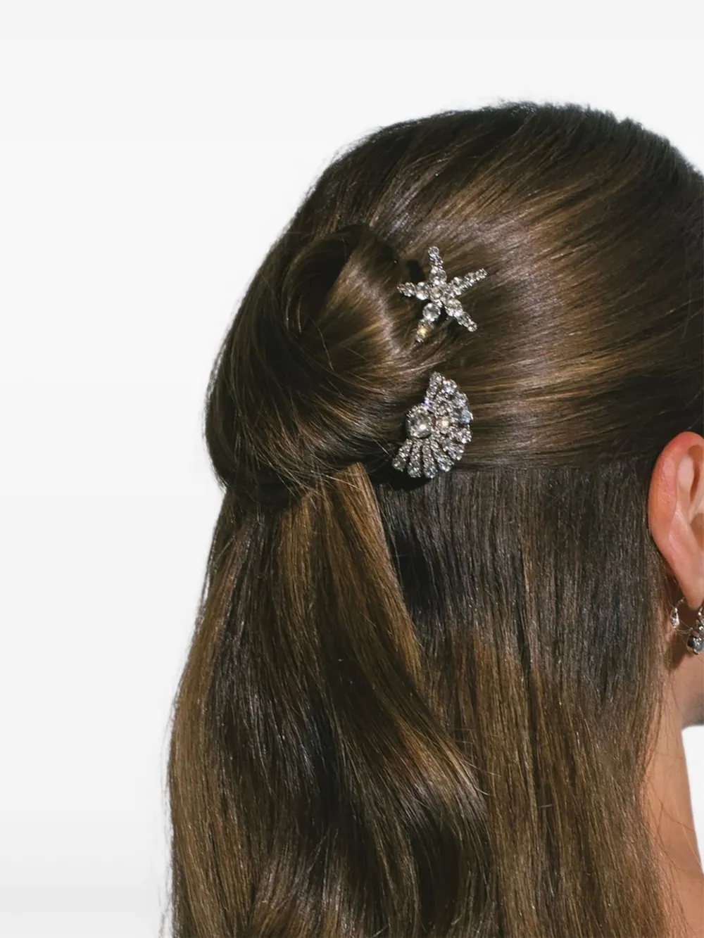 Jennifer Behr Crystal Lorene Hairpin In Brown