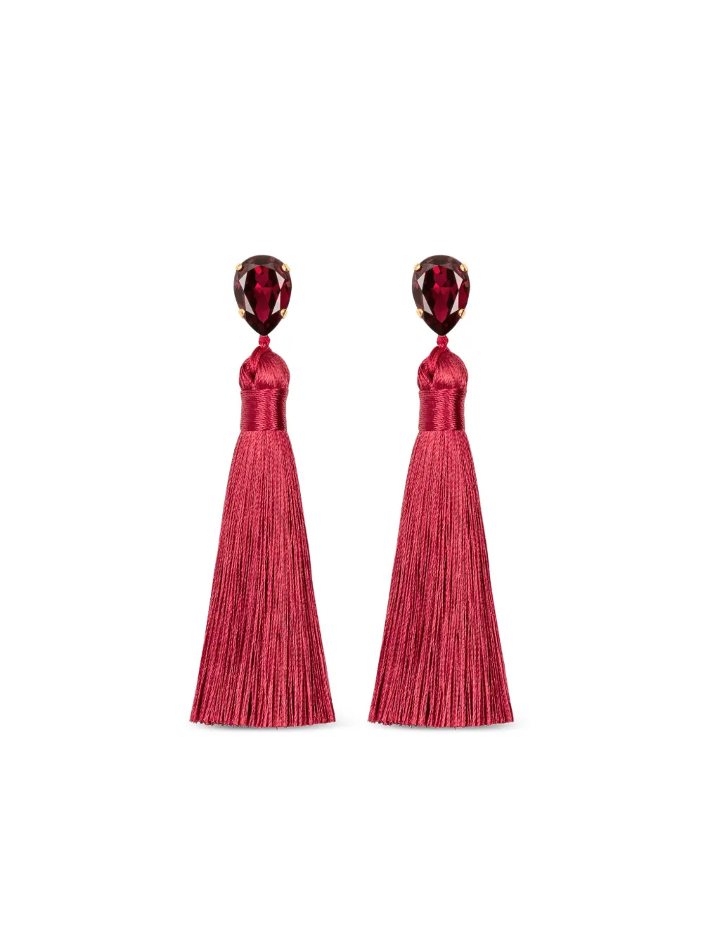 Jennifer Behr Francine Teardrop Tassel Earrings In Brown