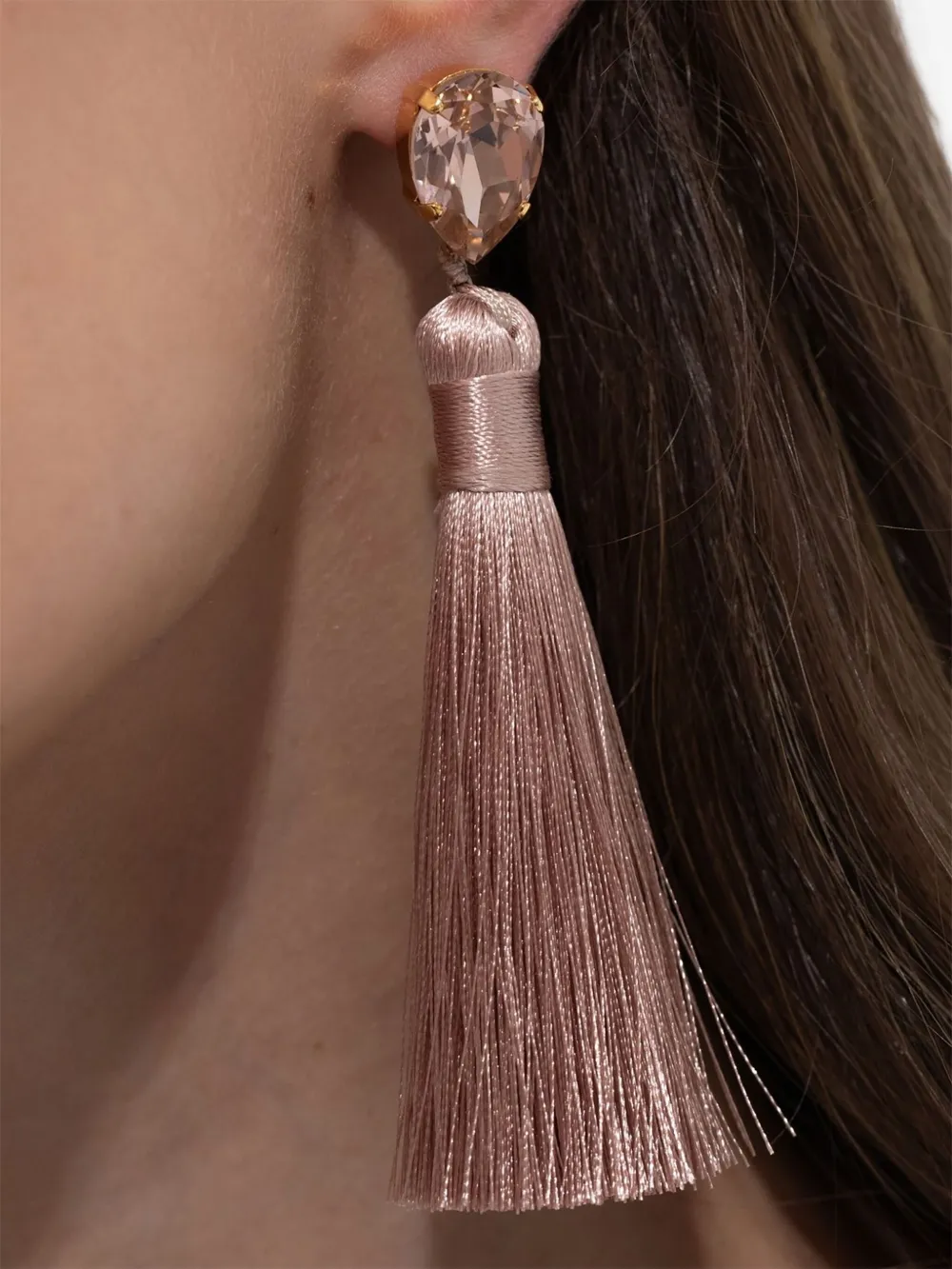Jennifer Behr Francine Tassel Earrings In Brown