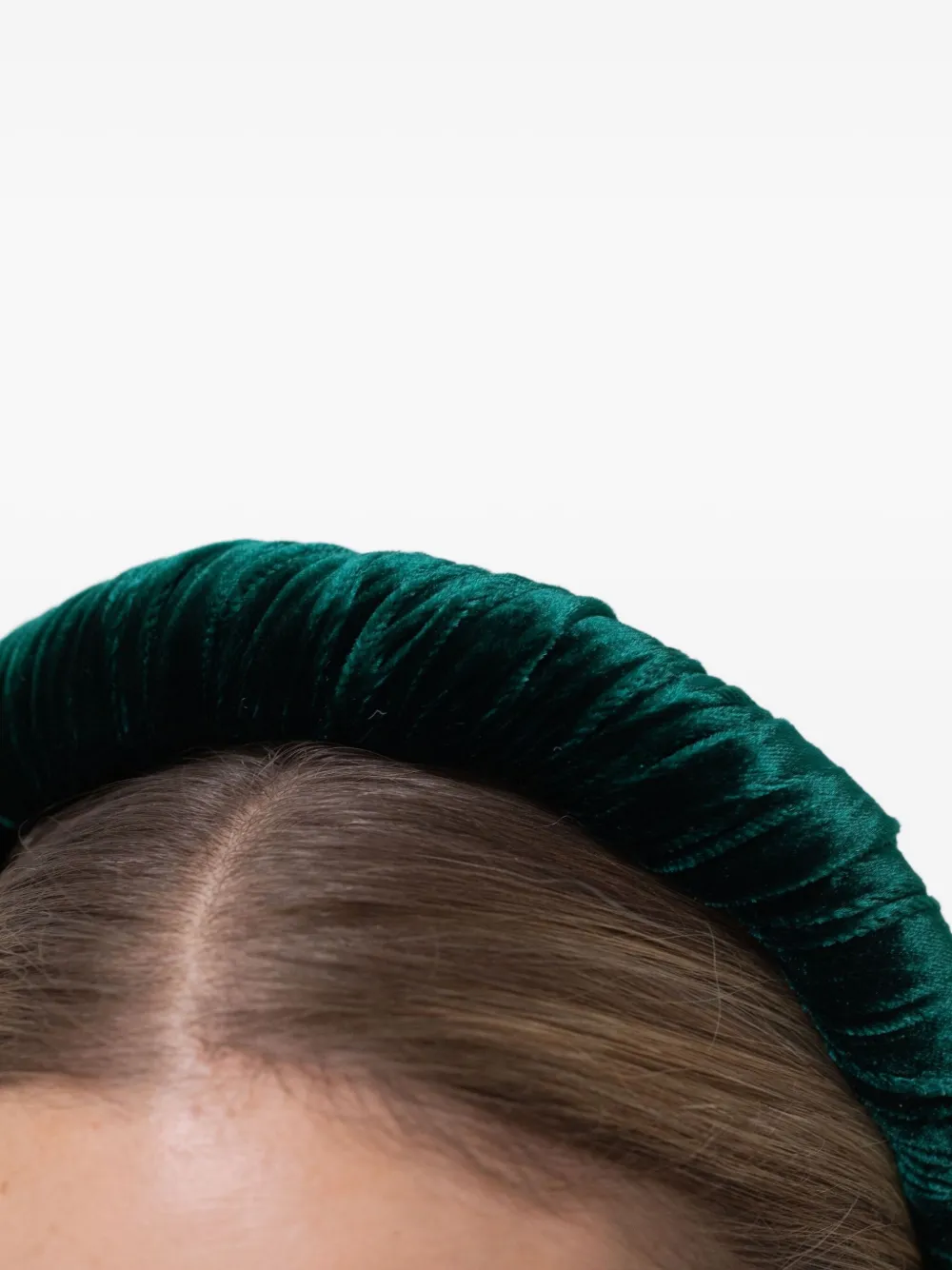Jennifer Behr Velvet Irene Headband In Green