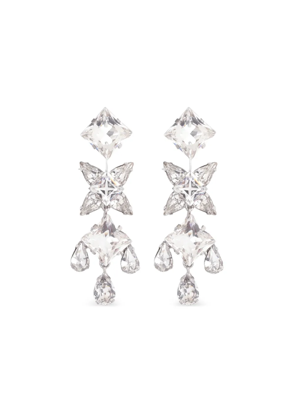 Jennifer Behr Orecchini Raina con cristalli - Argento