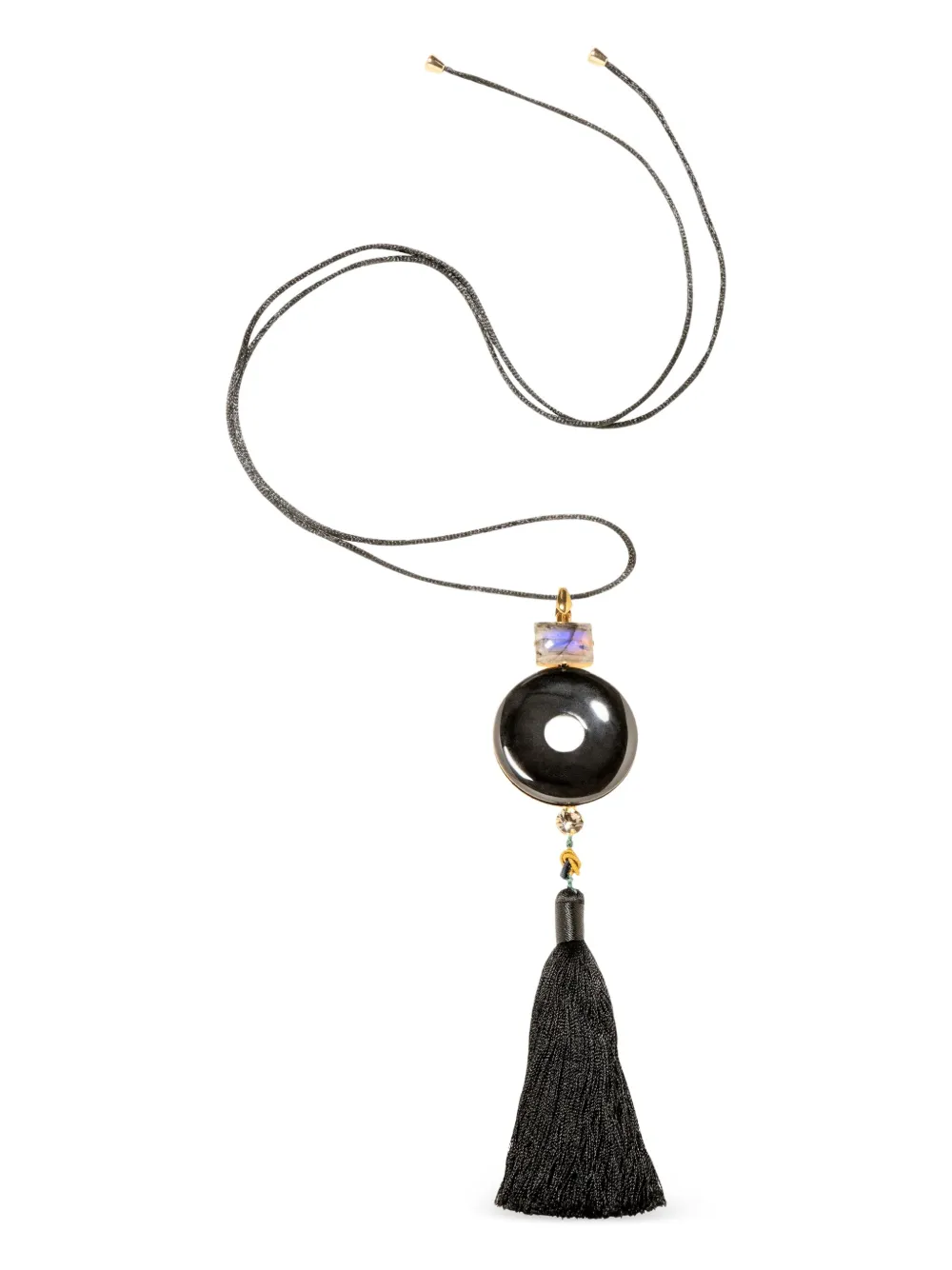 Jennifer Behr Tassel Dakota Necklace In Brown
