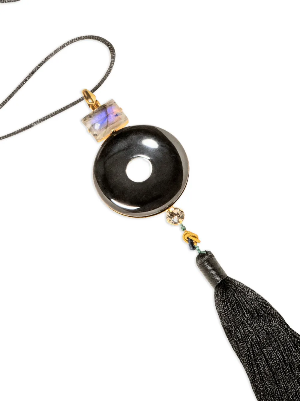 Jennifer Behr Tassel Dakota Necklace In Brown