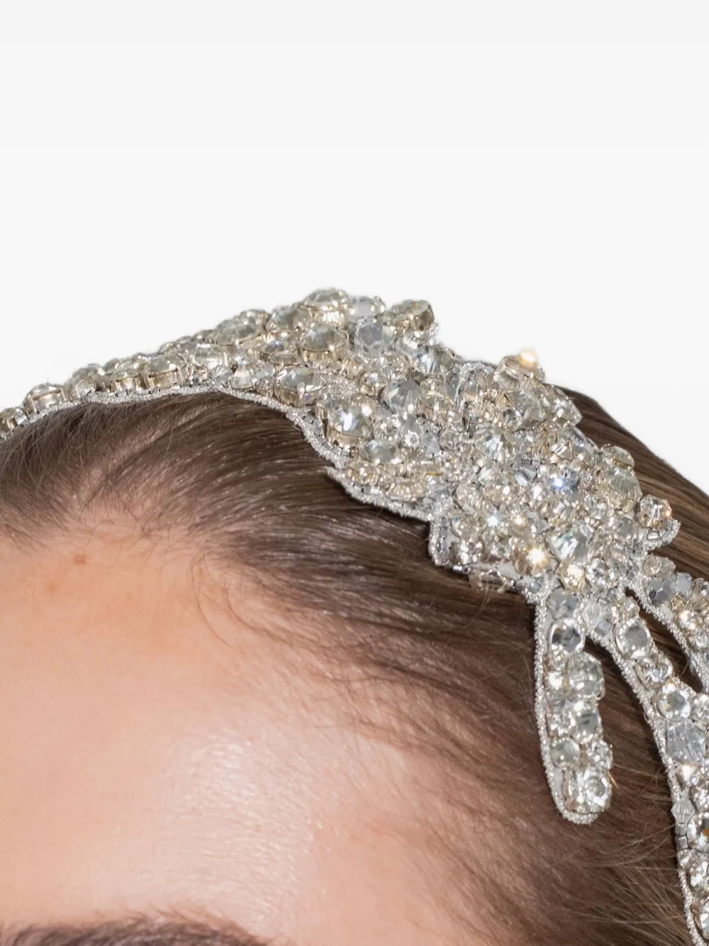 Jennifer Behr Crystal Embellished Tressa Headband In Metallic