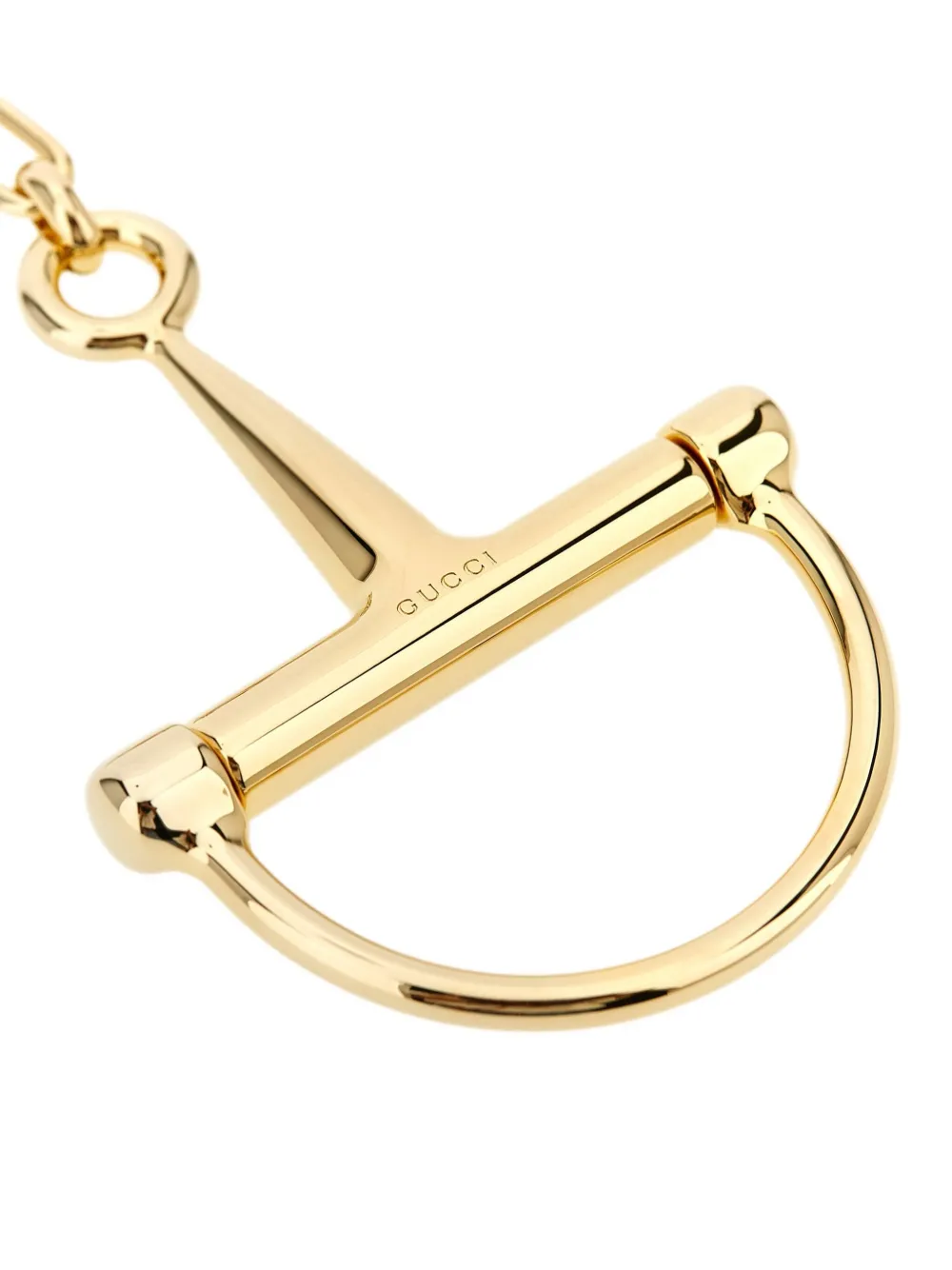 Gucci Half-horsebit Pendant Necklace In Brown