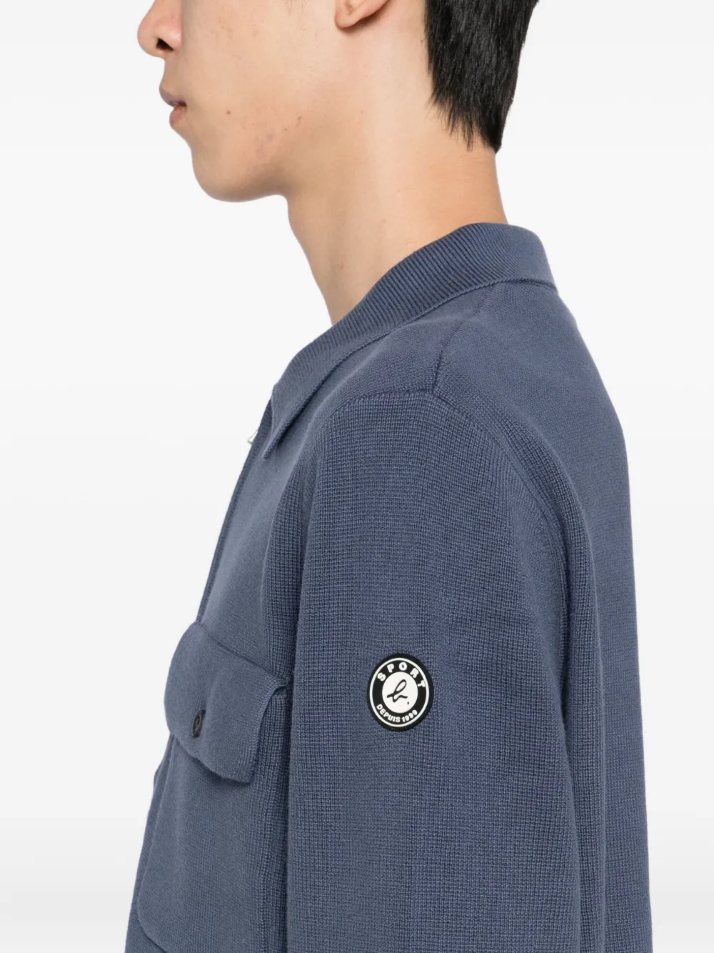 SPORT b. by agnès b. Vest met logopatch Blauw