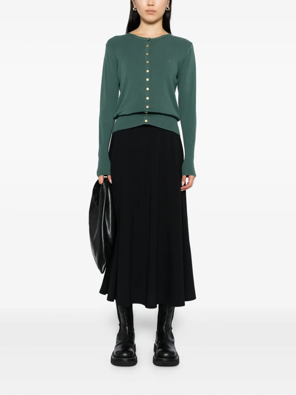 Agnès B. Snapy Cardigan In Green