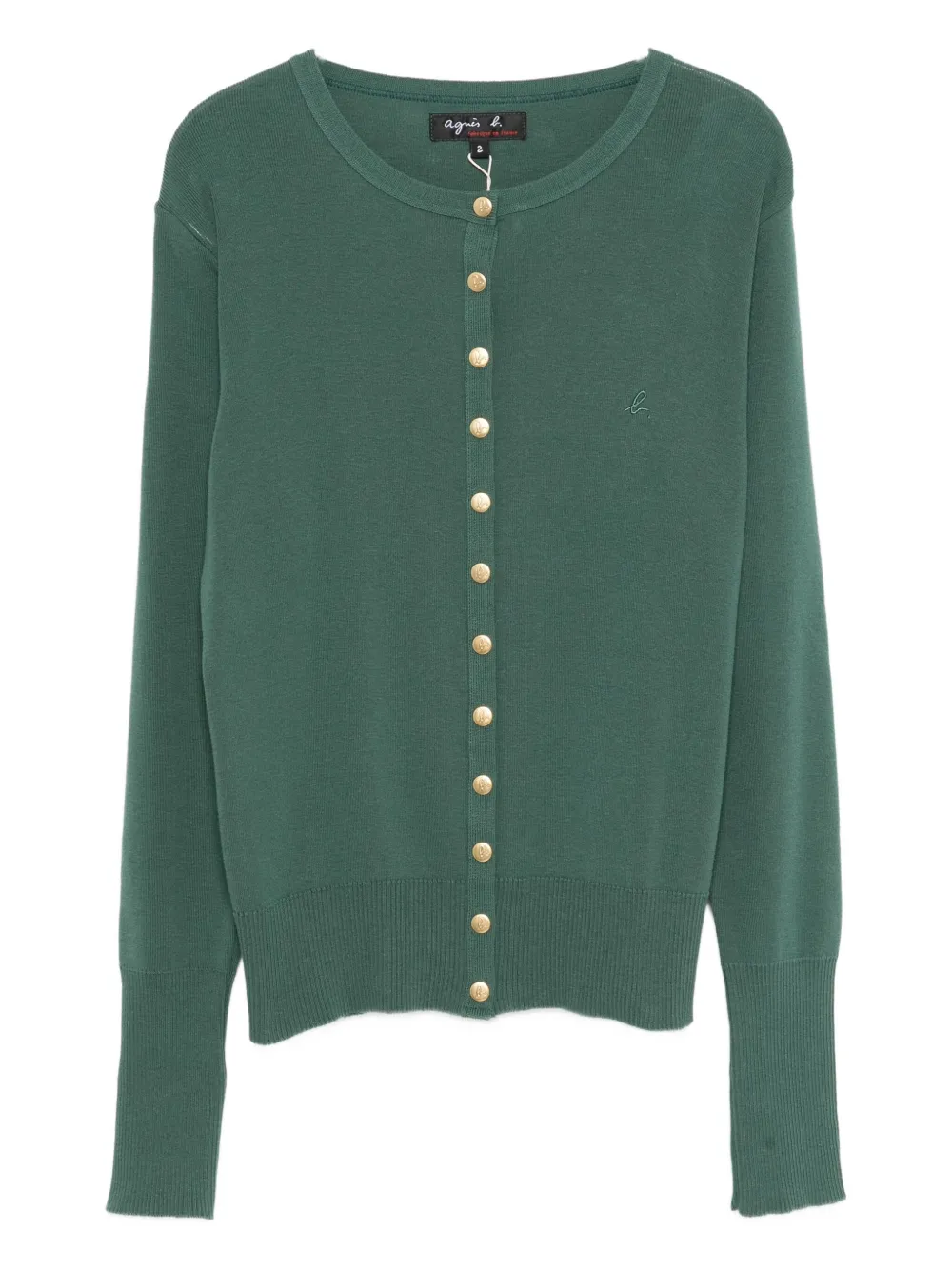 Agnès B. Snapy Cardigan In Green
