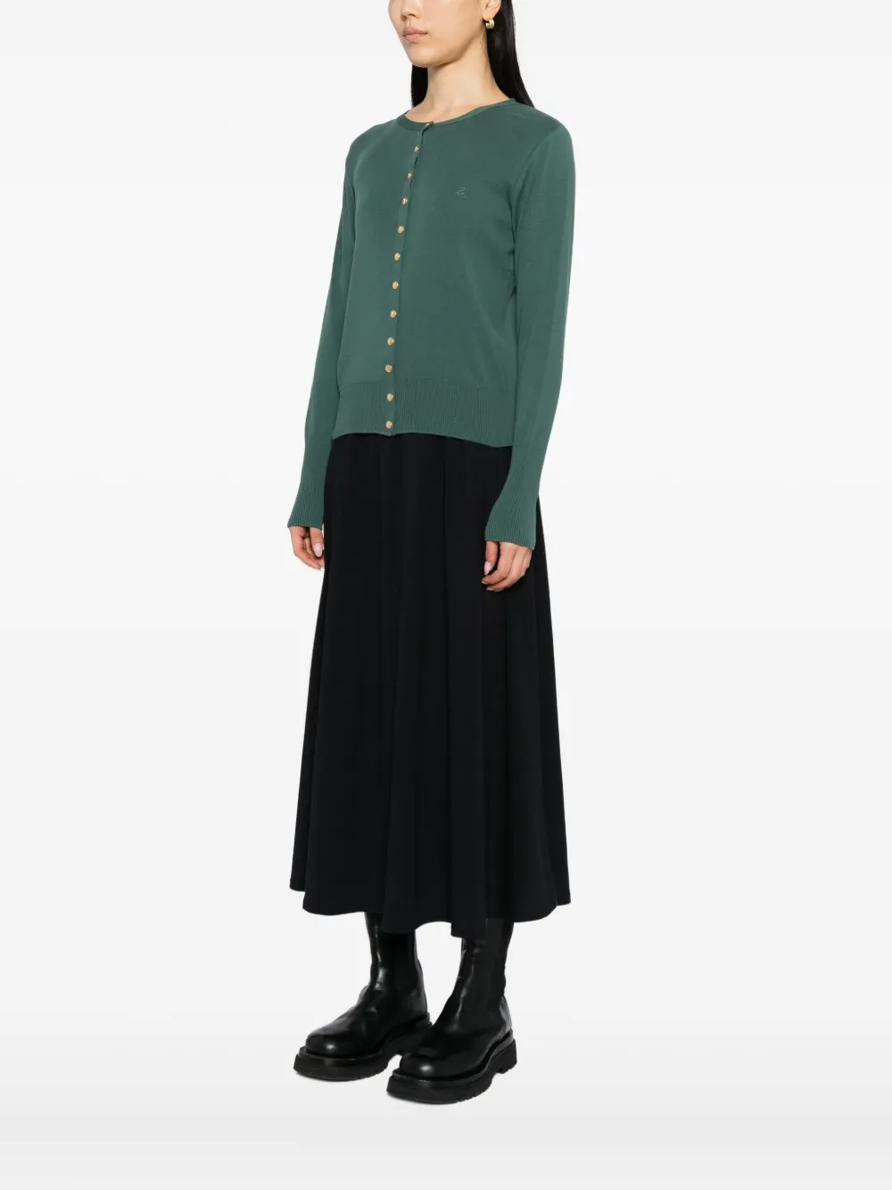 Agnès B. Snapy Cardigan In Green