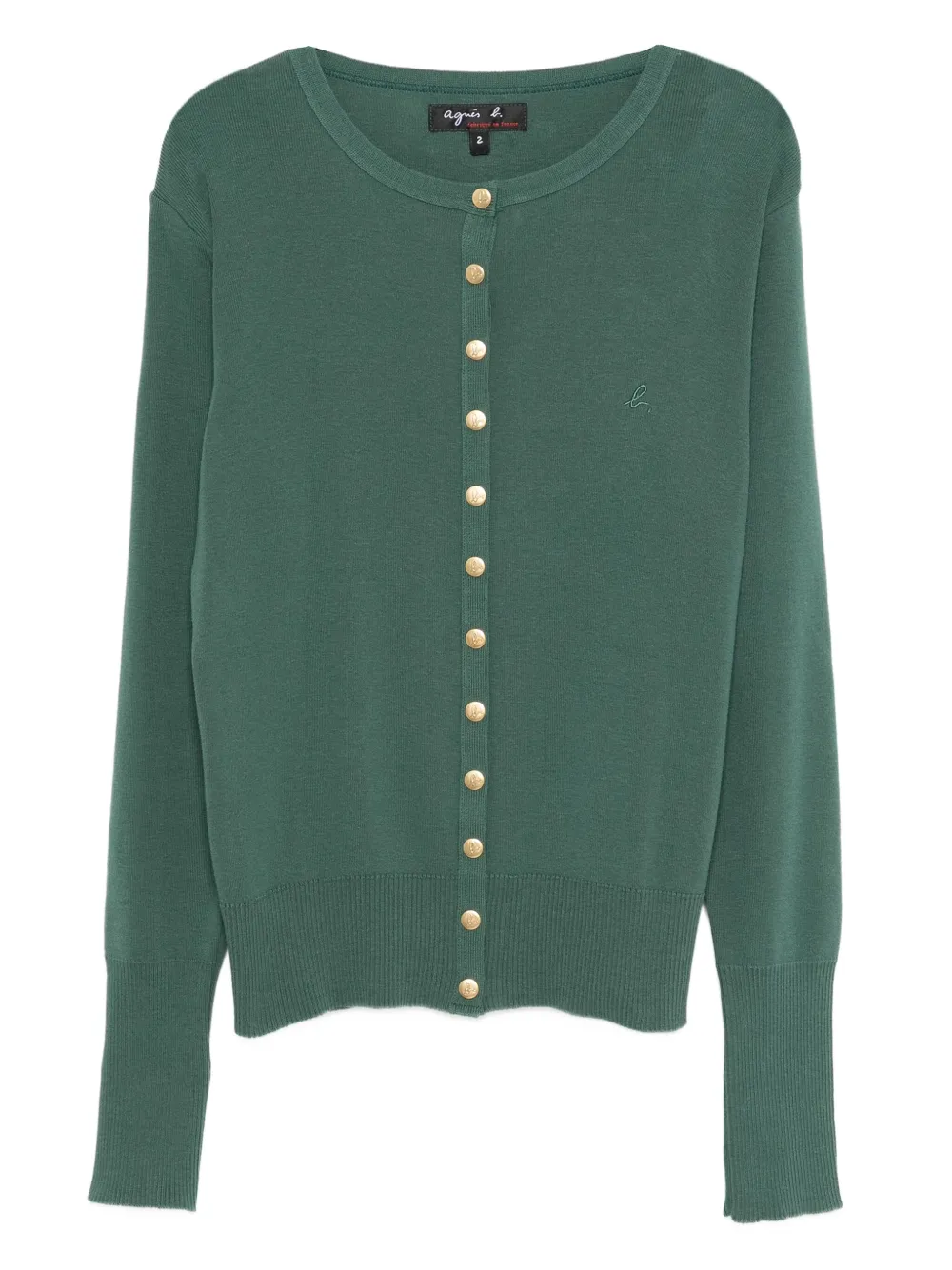 agnès b. Snapy cardigan - Green