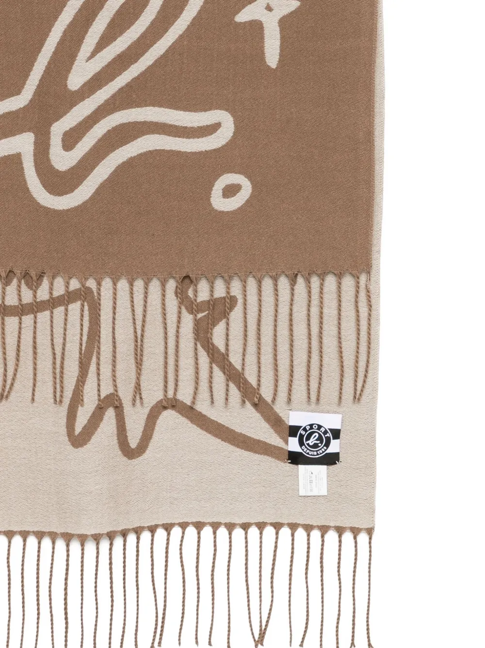 Sport B. By Agnès B. Dino-print Scarf In Brown