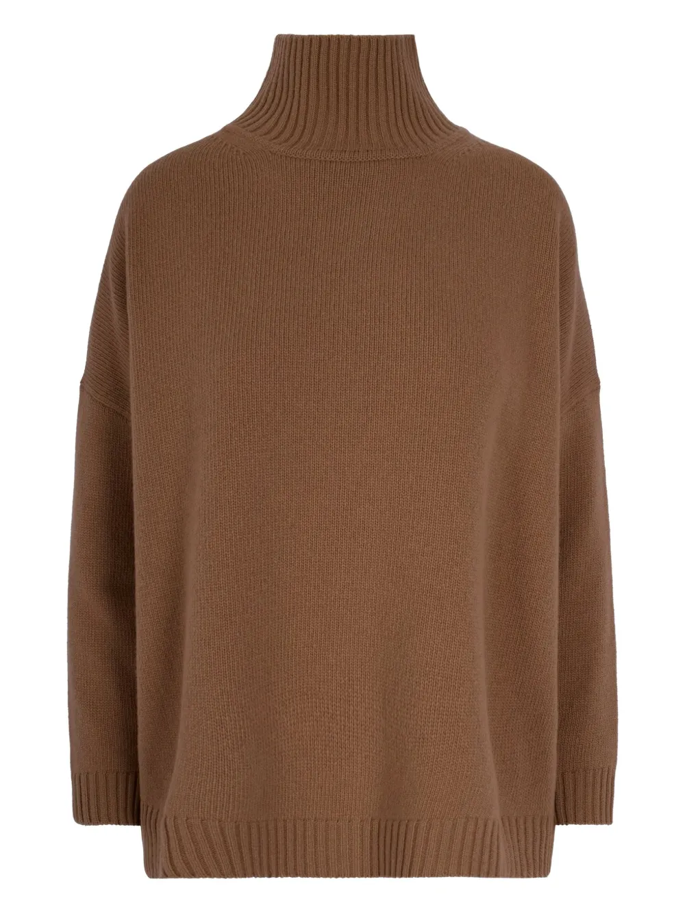 Max Mara Roll-neck Sweater In Brown