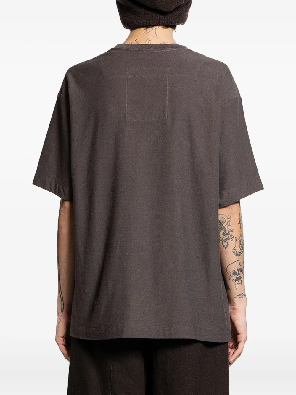 Ziggy Chen Digital Print Oversized T-shirt In Brown
