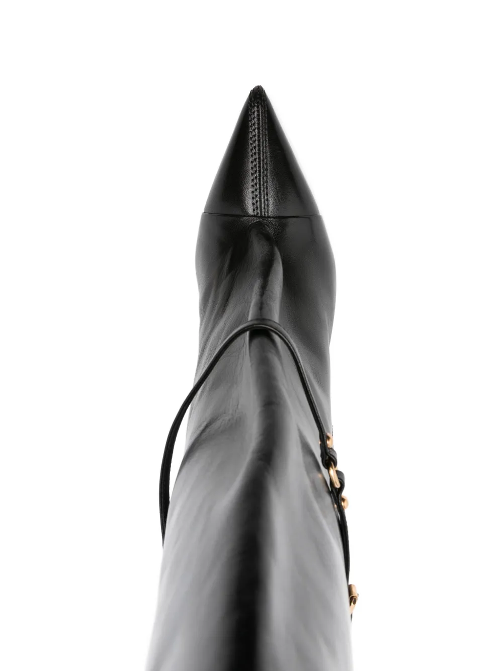 Lella Baldi Buckle-strap Knee-high Boots In Black