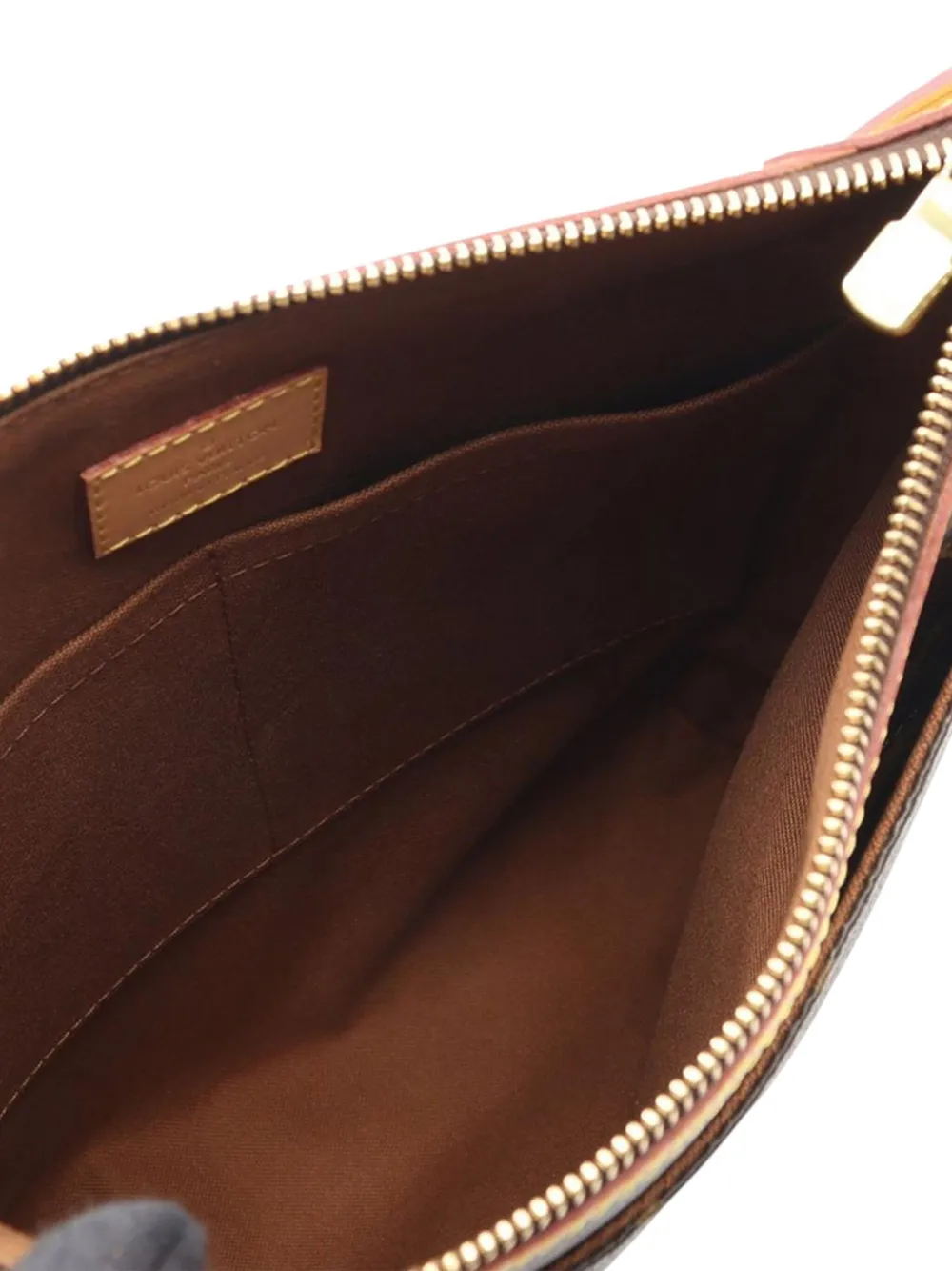 Pre-owned Louis Vuitton 2015 Monogram Odeon Pm Crossbody Bag In Brown