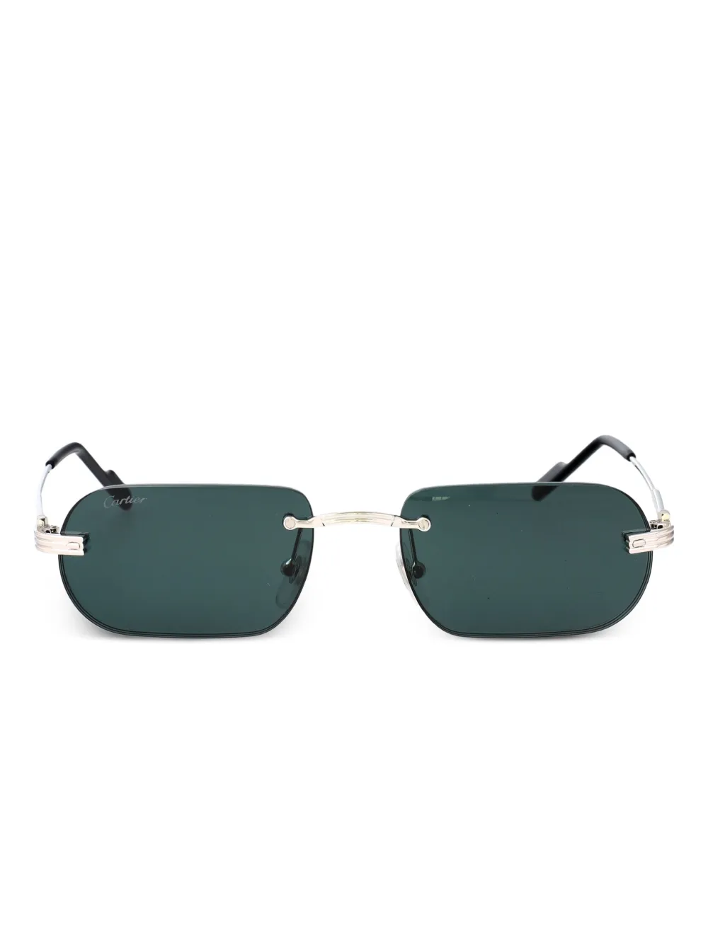 Cartier Eyewear スクエアフレーム サングラス - シルバートーン