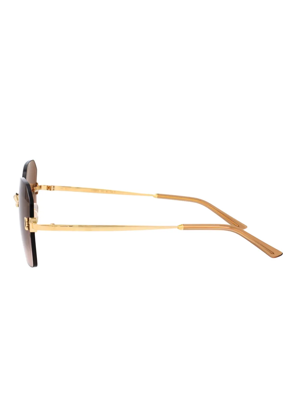 Cartier Eyewear Zonnebril met geometrisch montuur Goud