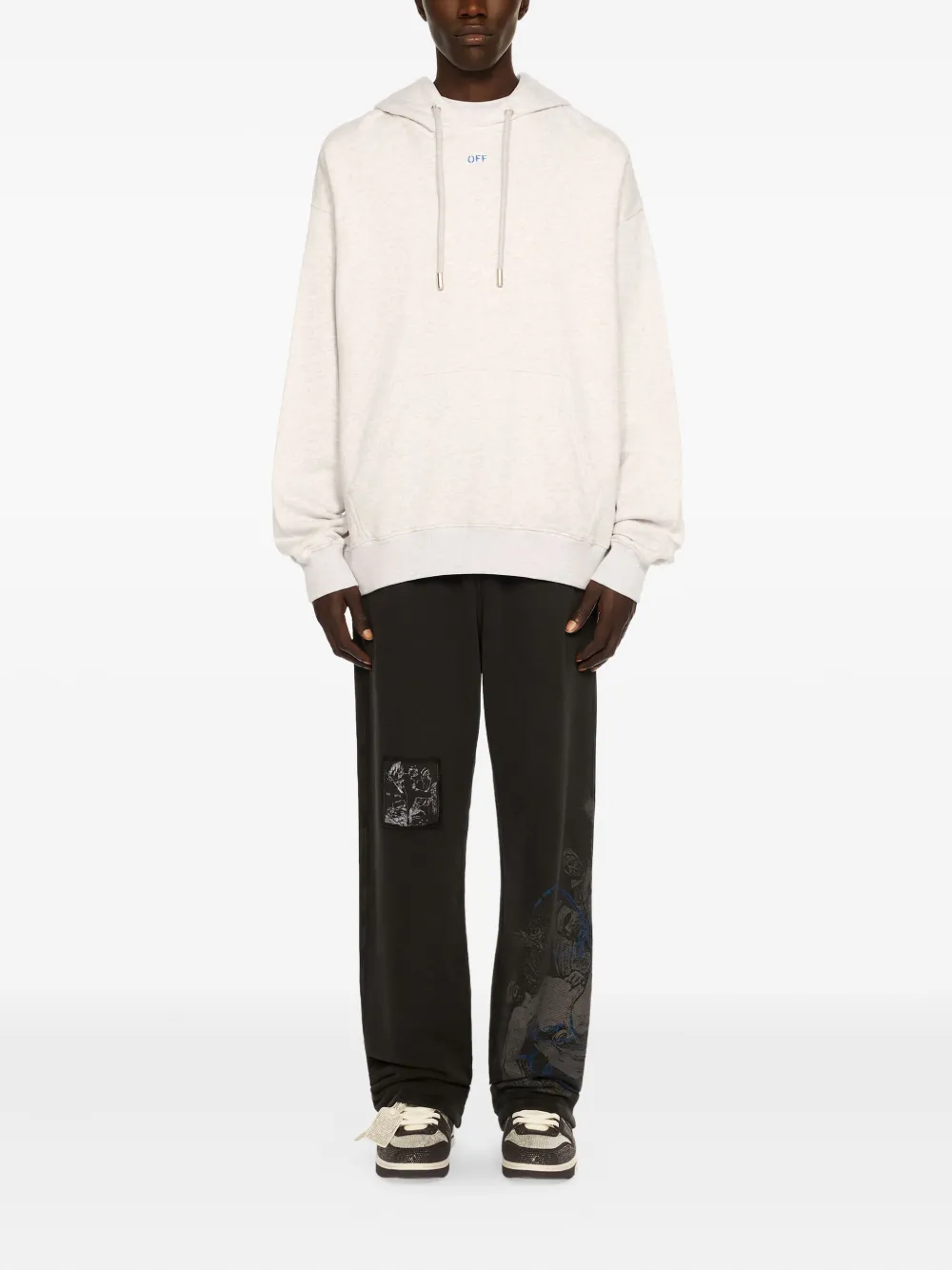 Off-White Brush Arrow Skate hoodie Beige
