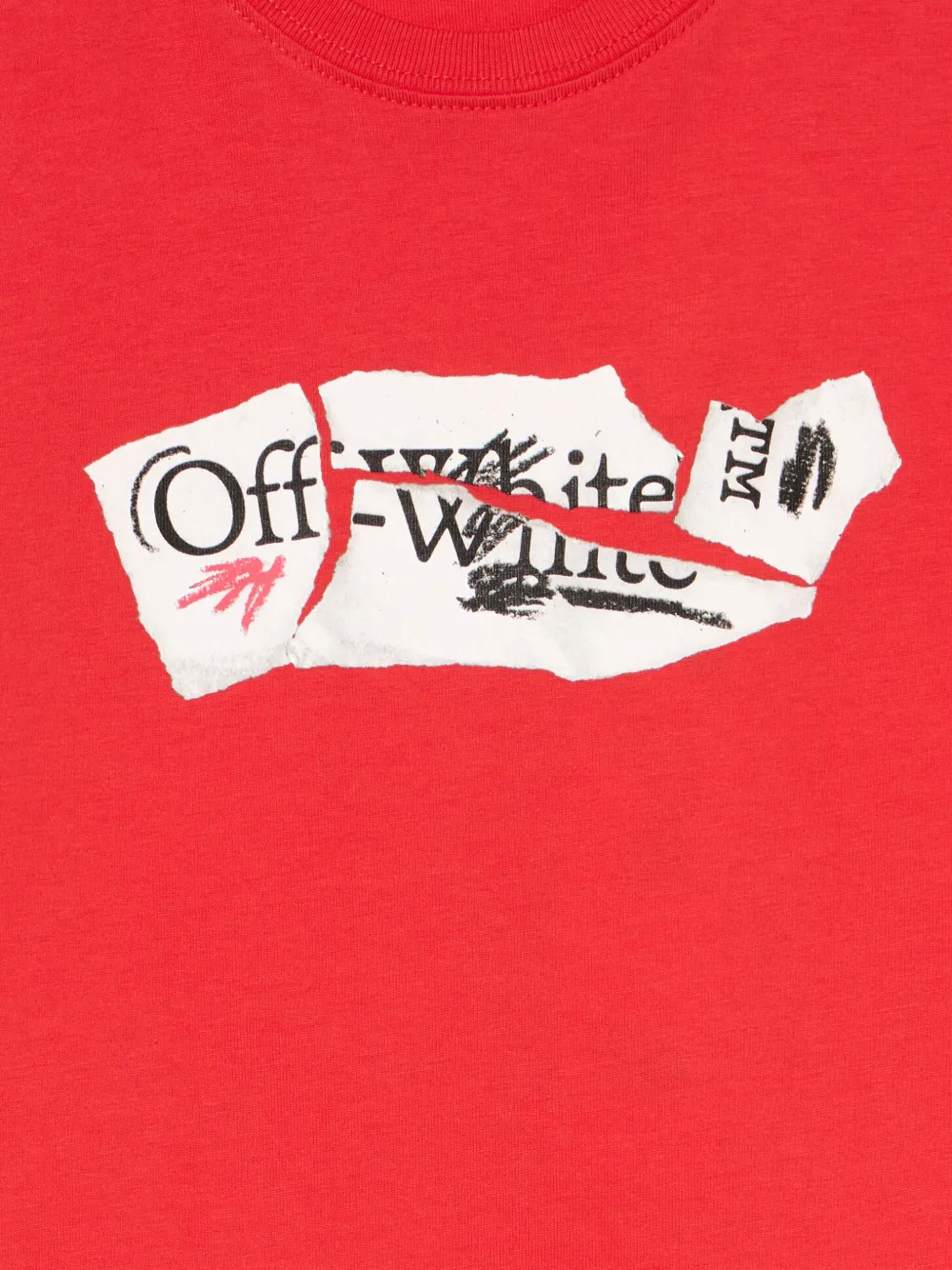 Off-White Kids Arrow Collage T-shirt Rood
