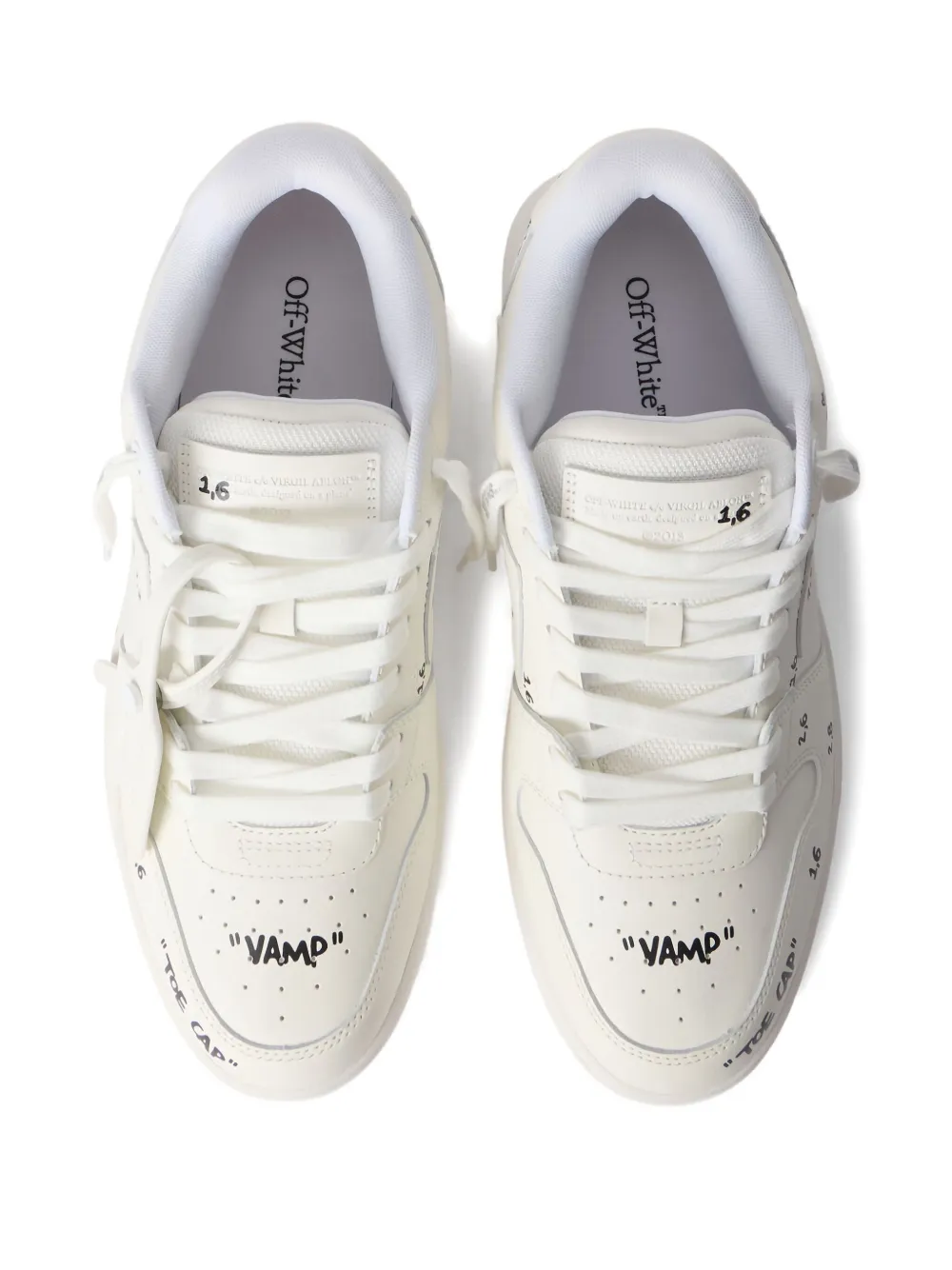 Off-white Quotation Leather Out Of Office Trainers In Multi