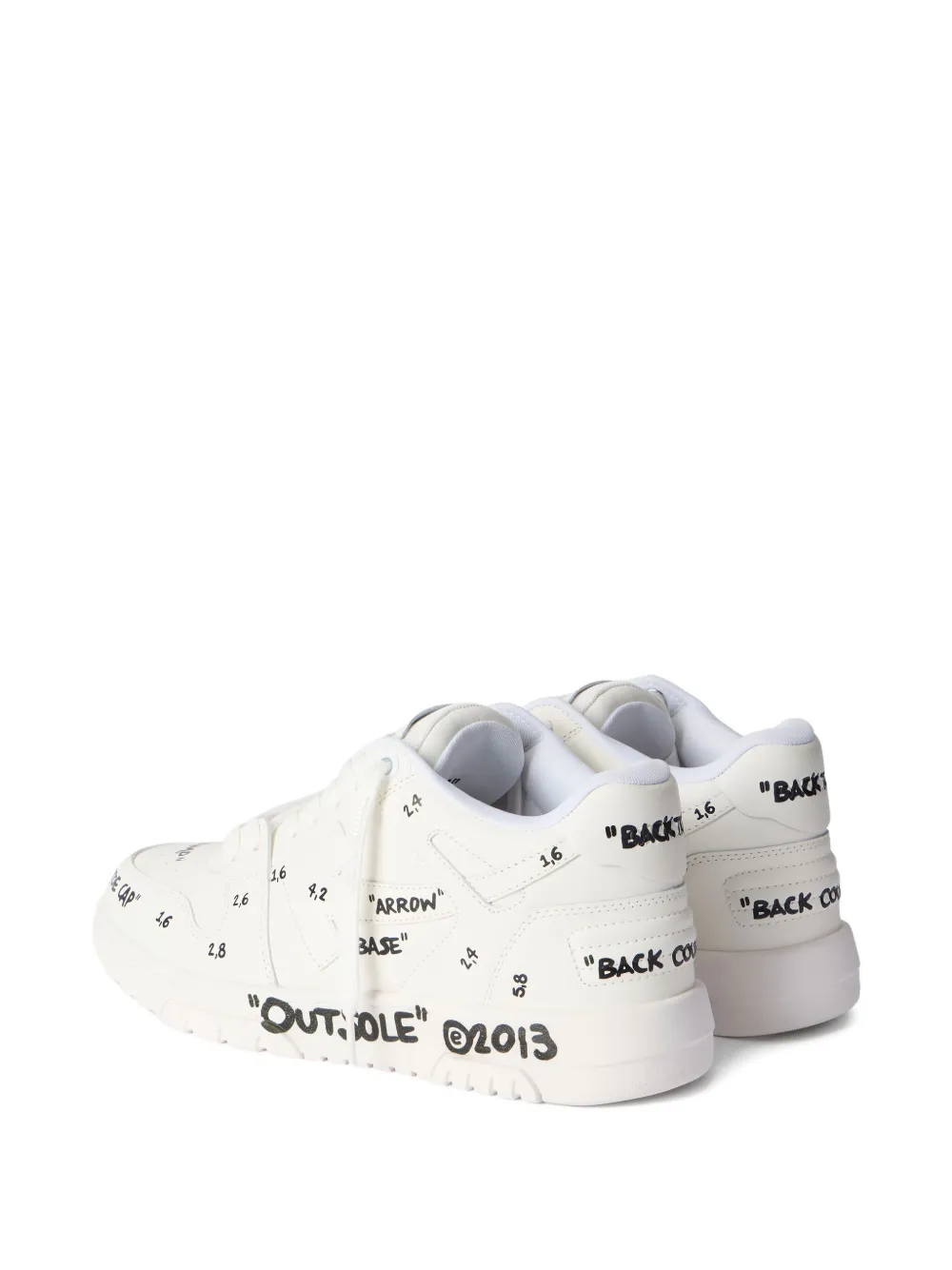 Off-white Quotation Leather Out Of Office Trainers In Multi